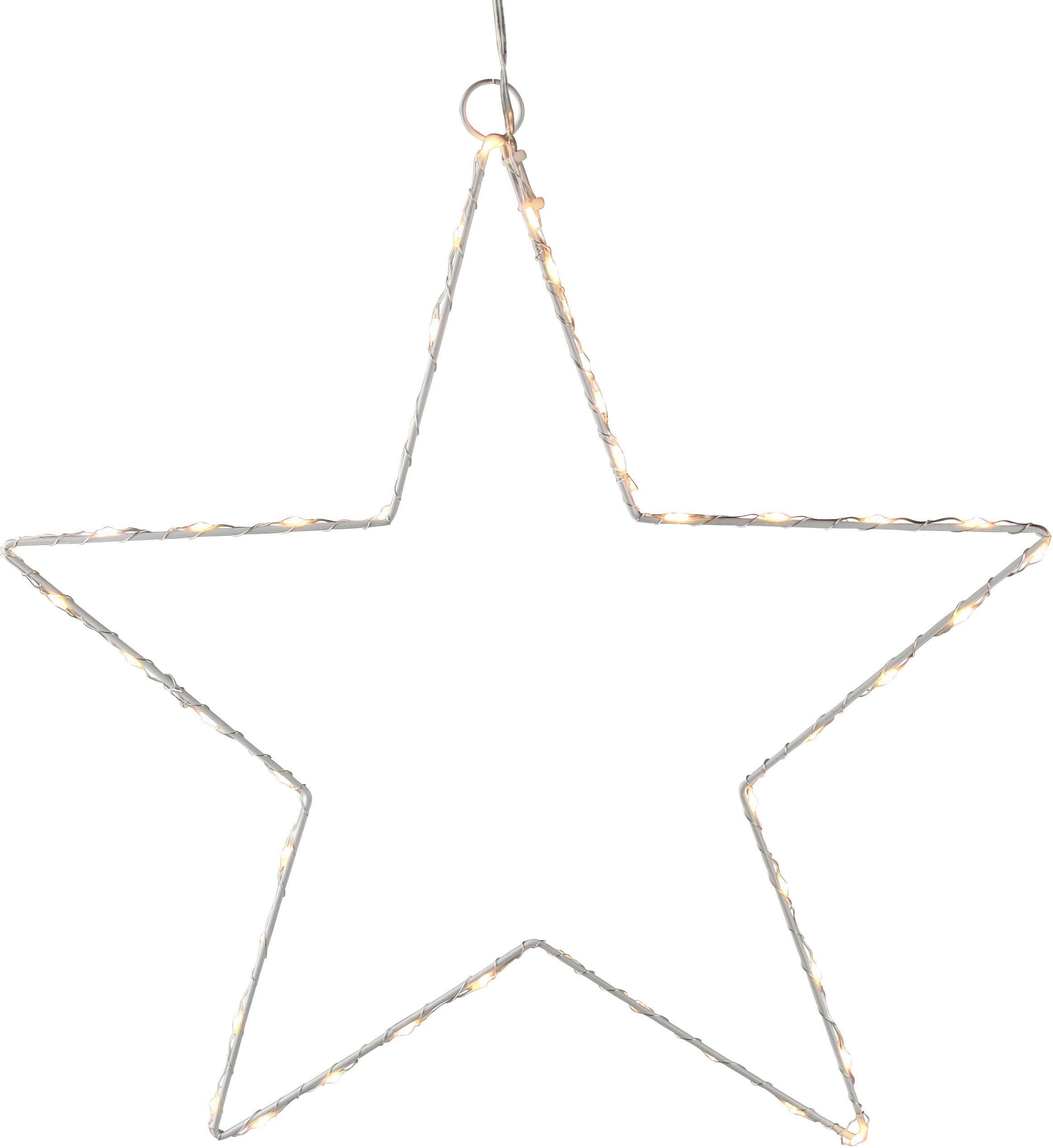 AM Design LED Stern, LED fest integriert, Weihnachtsstern aus Draht, mit Öse zum Aufhängen,Weihnachtsdeko aussen