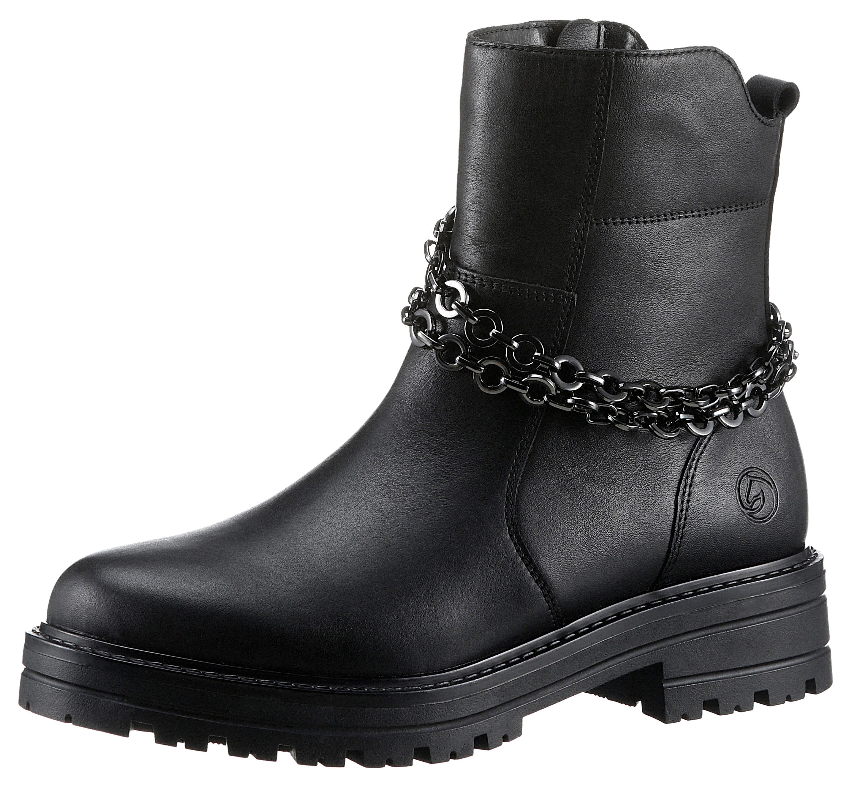 Remonte Elisabeth Hurley-Collection Stiefelette, Blockabsatz, Bikerboots, günstig online kaufen