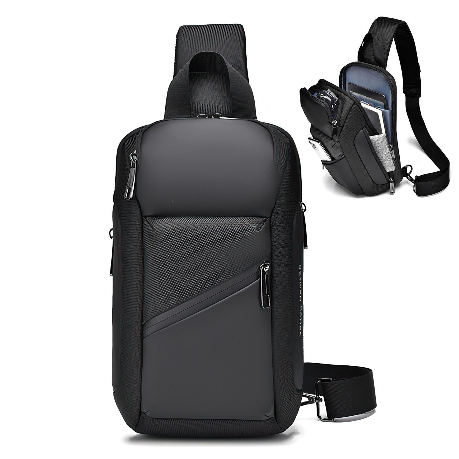 Schultertasche Herren-Schultertaschen Brusttasche Sling Schulter Rucksäcke Crossbody