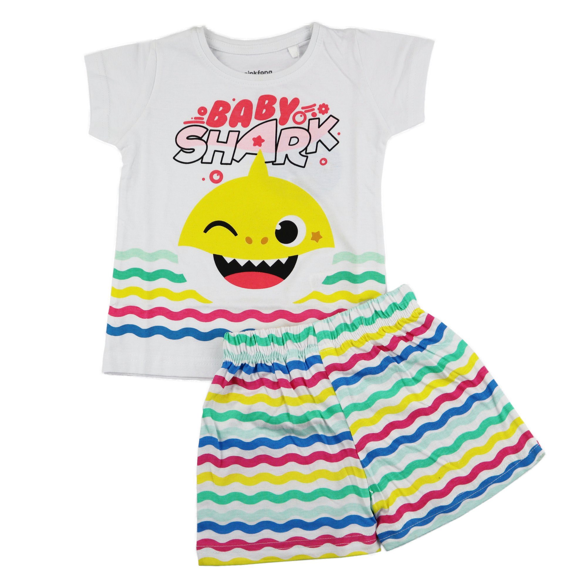 Baby Pyjama Mädchen Schlafanzug Kinder Baby Shark Hai Shark bis Gr. 92 Baby 116
