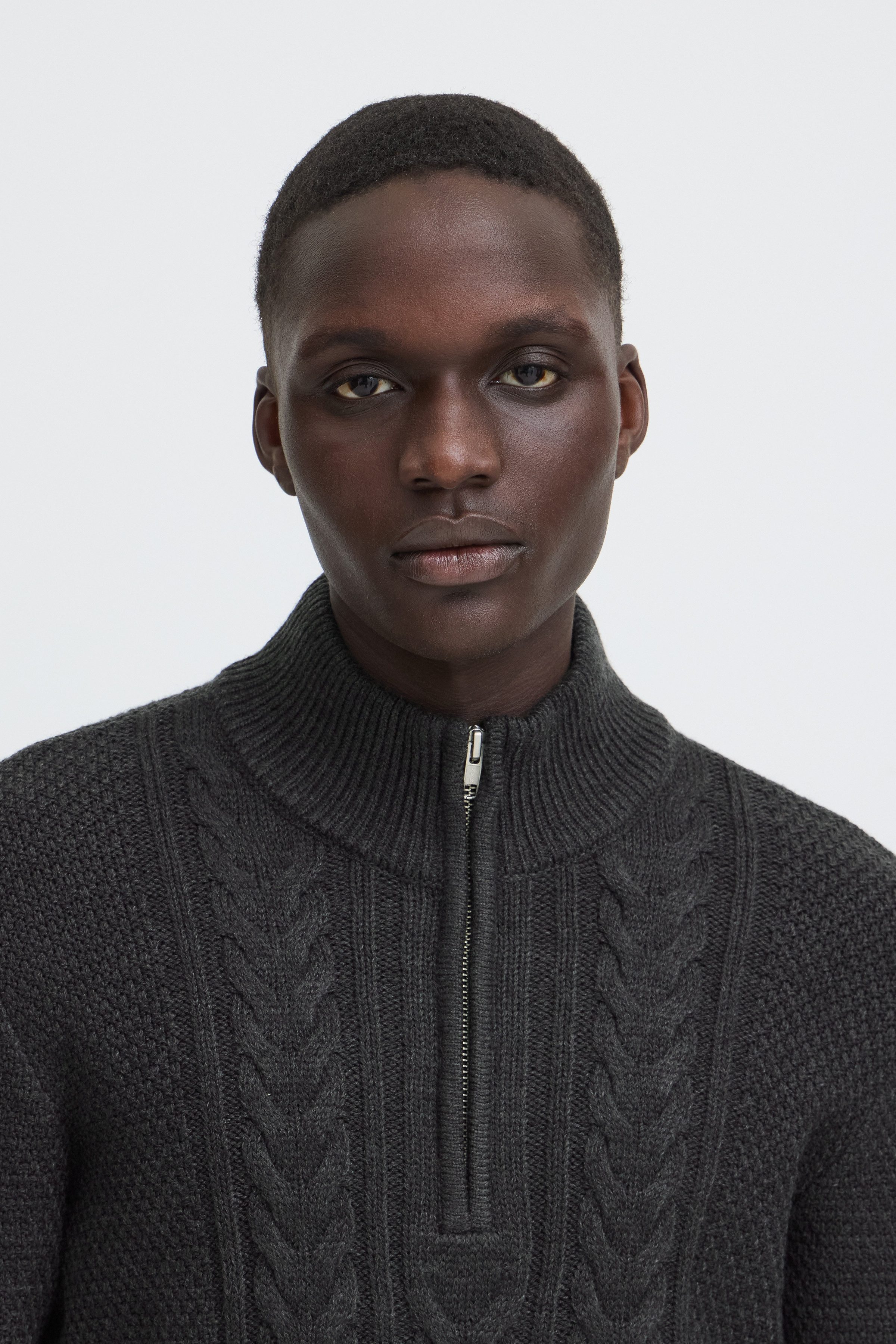 Blend Stehkragenpullover BHBASIM HALF ZIPP Baumwollmischung, regular fit