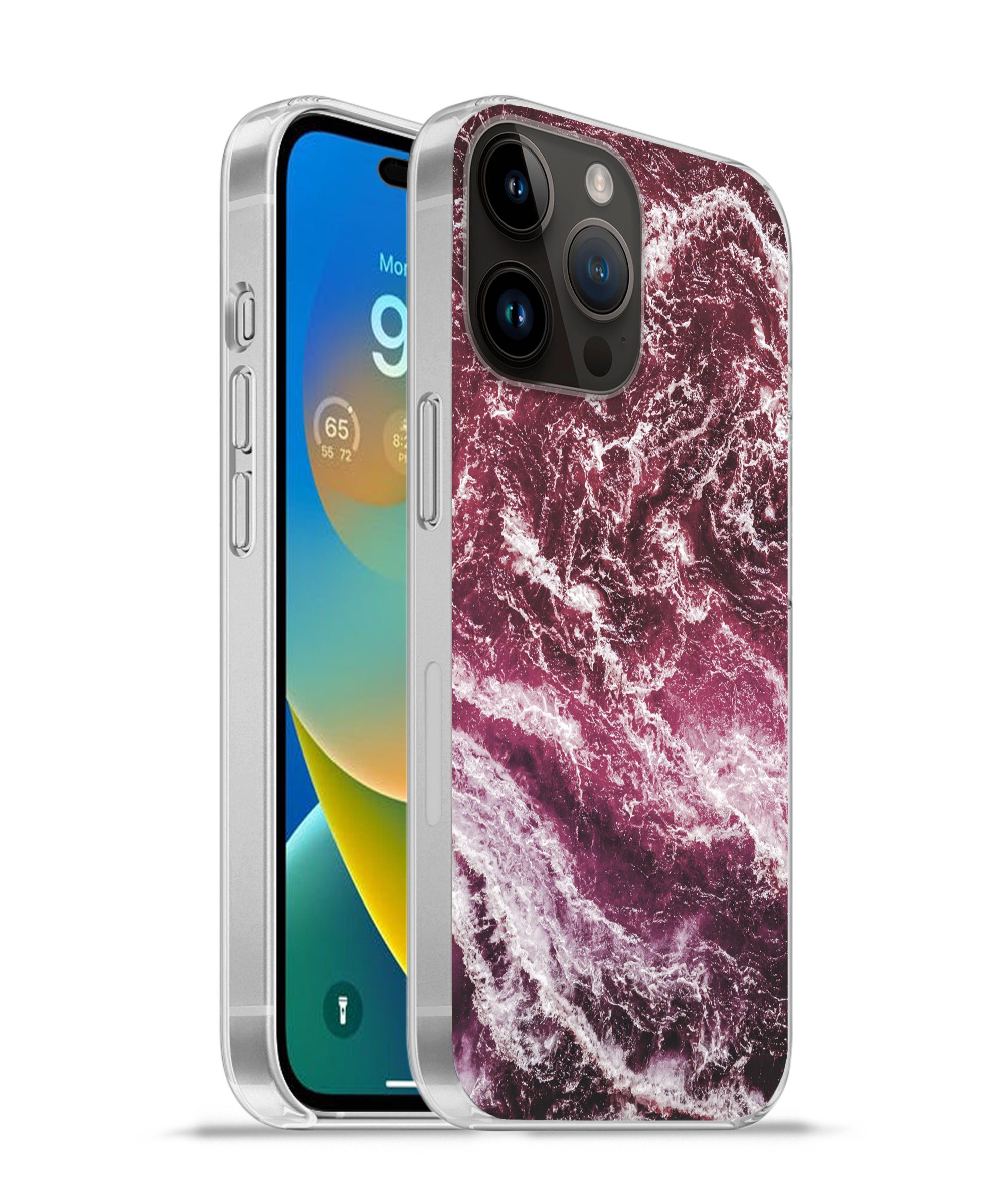 MuchoWow Handyhülle für Apple iPhone 14 Pro Max Marmor - Naturstein - Mineralien, Smartphone-Bumper, Print, Handy Schutzhülle Dünn