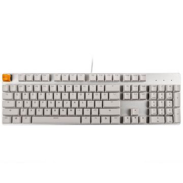 Glorious PC Gaming Race GMMK Full Size White Ice Edition Gaming-Tastatur (US Layout, Gateron-Brown, RGB LED Beleuchtung, mit austauschbaren Switches, N-Key-Rollover, Anti Ghosting, ABS Doubleshot Keycaps, weiß)