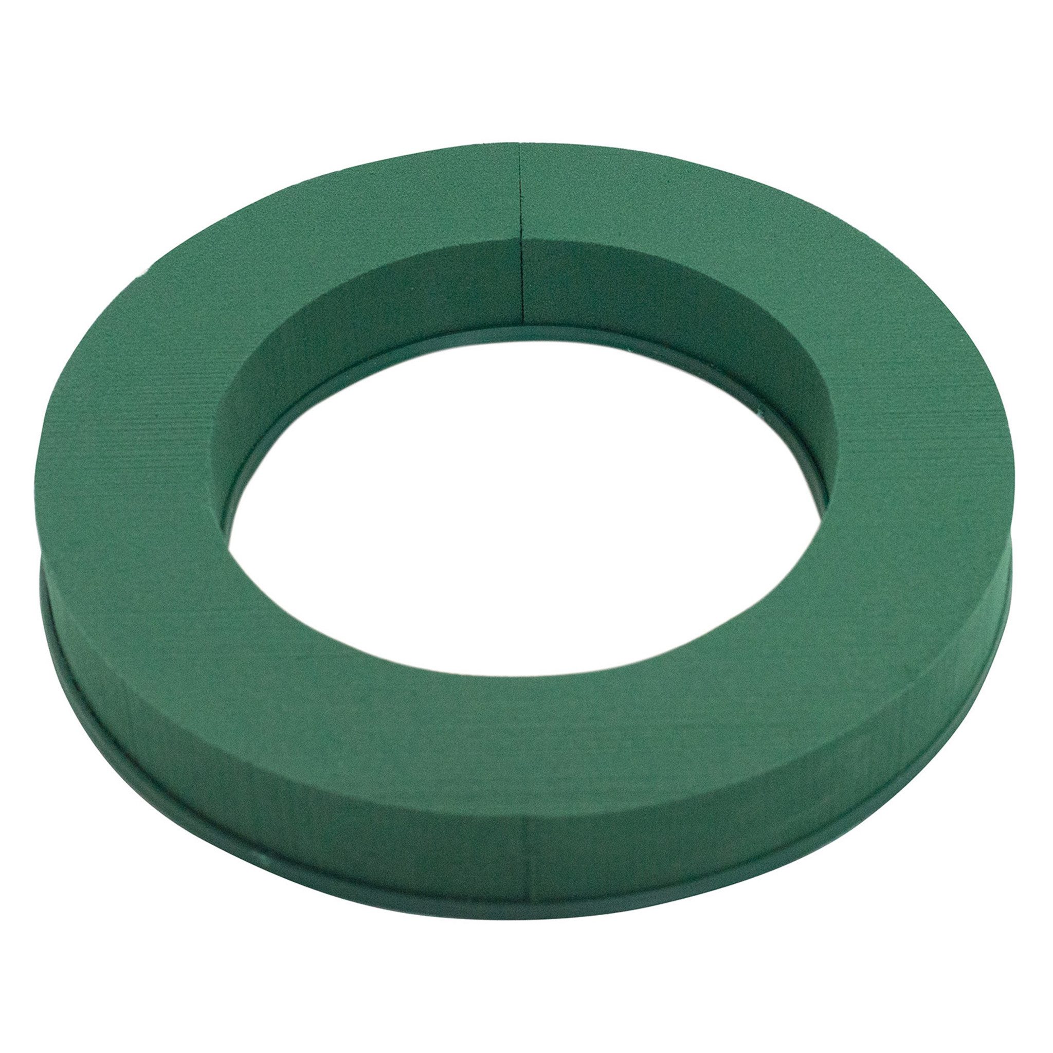 Creativery Bastelmoos, Nass Steckschaum Kranz 30cm mit ringförmiger Plastikunterlage 1 Stück