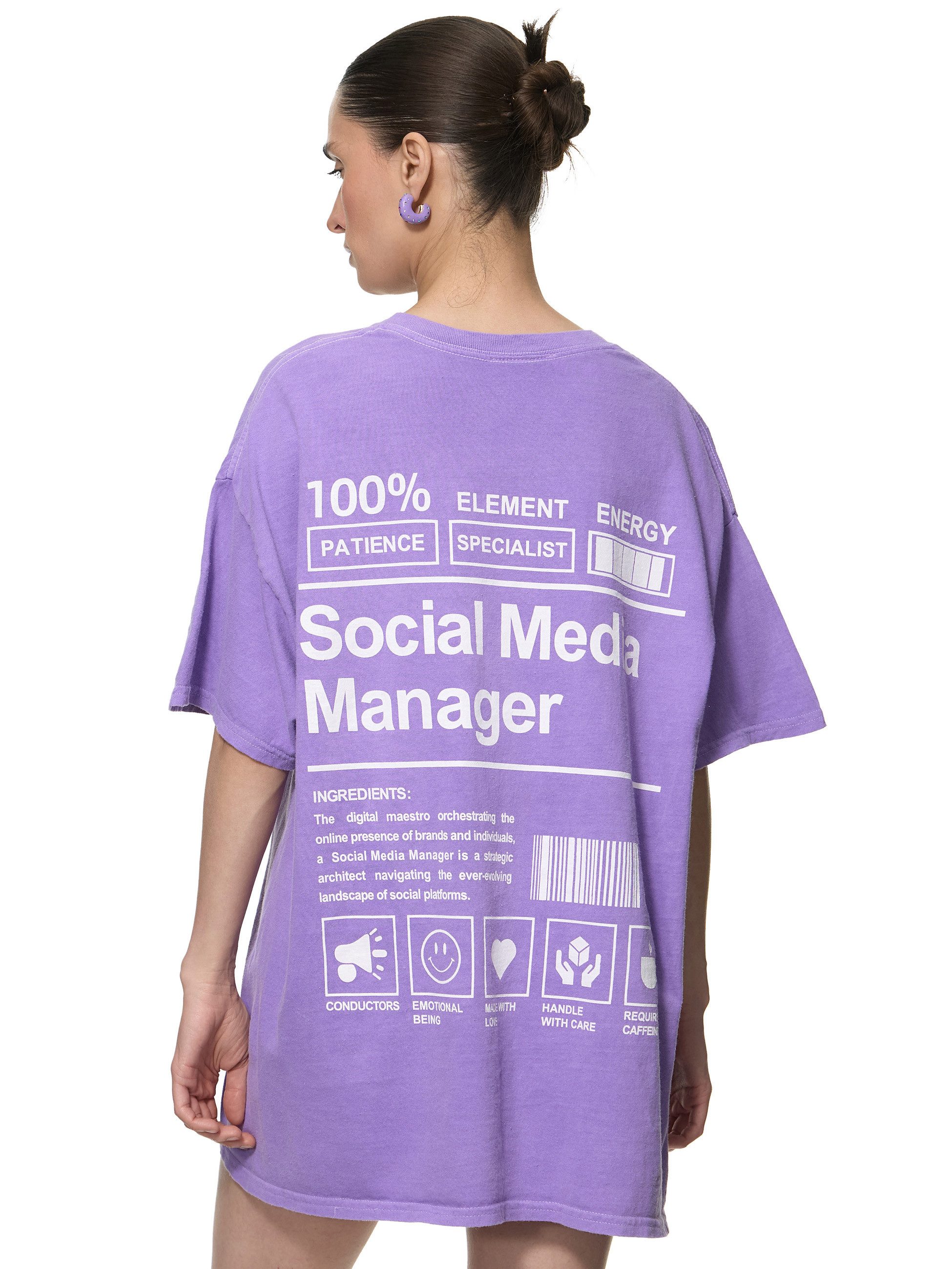 Worldclassca T-Shirt Worldclassca Oversized Print SOCIAL günstig online kaufen