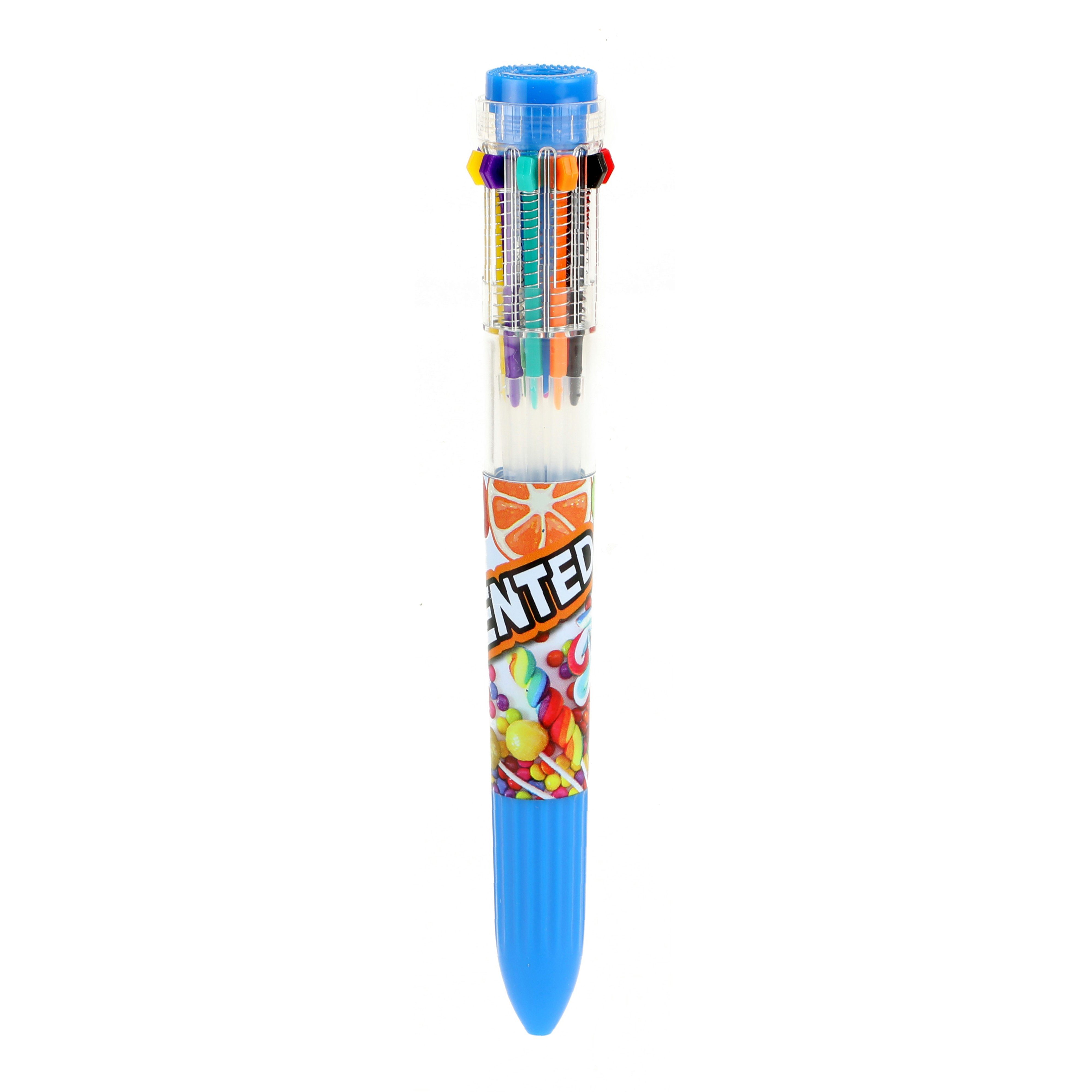 Toi-Toys Malstift Großer Kugelschreiber mit 10 Farben und Düften