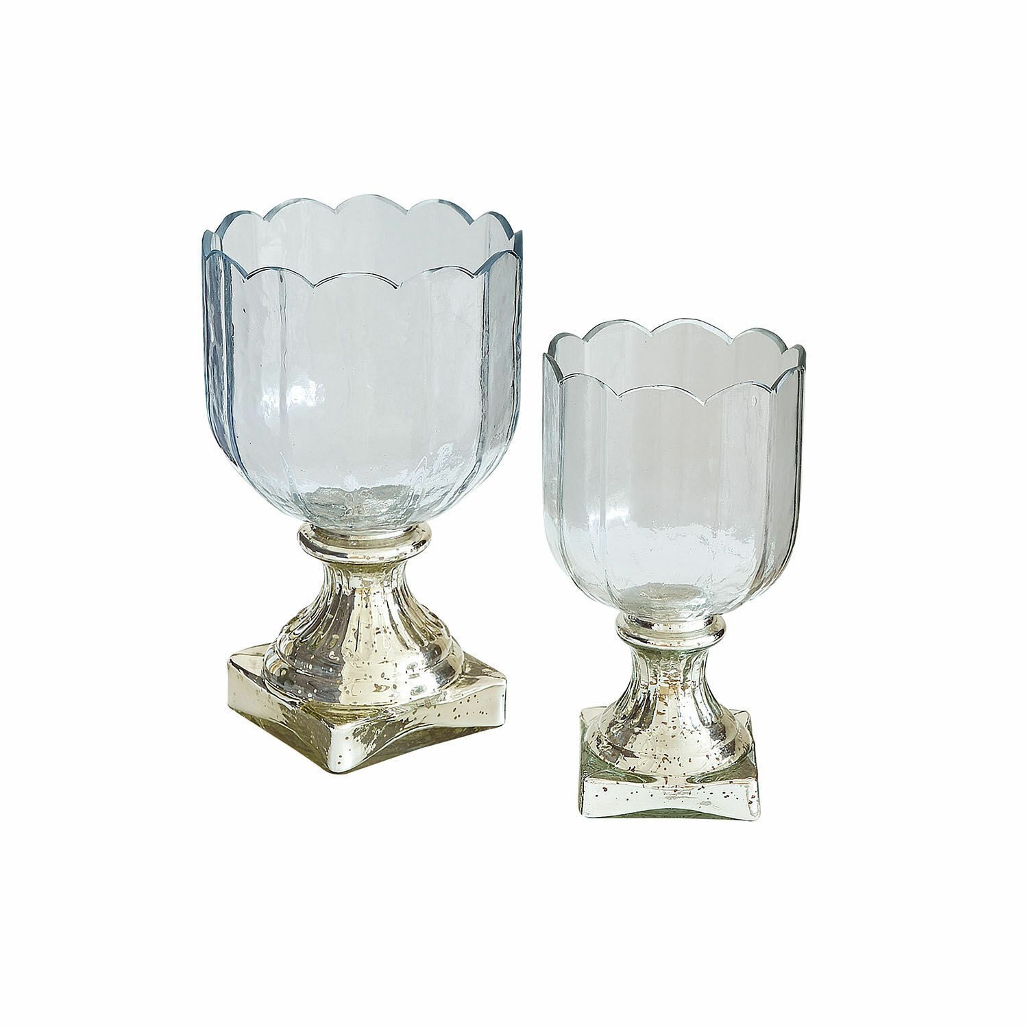 Mirabeau Windlicht Windlicht 2er Set Jovique klar/silber (2er Set, 2er Set) günstig online kaufen