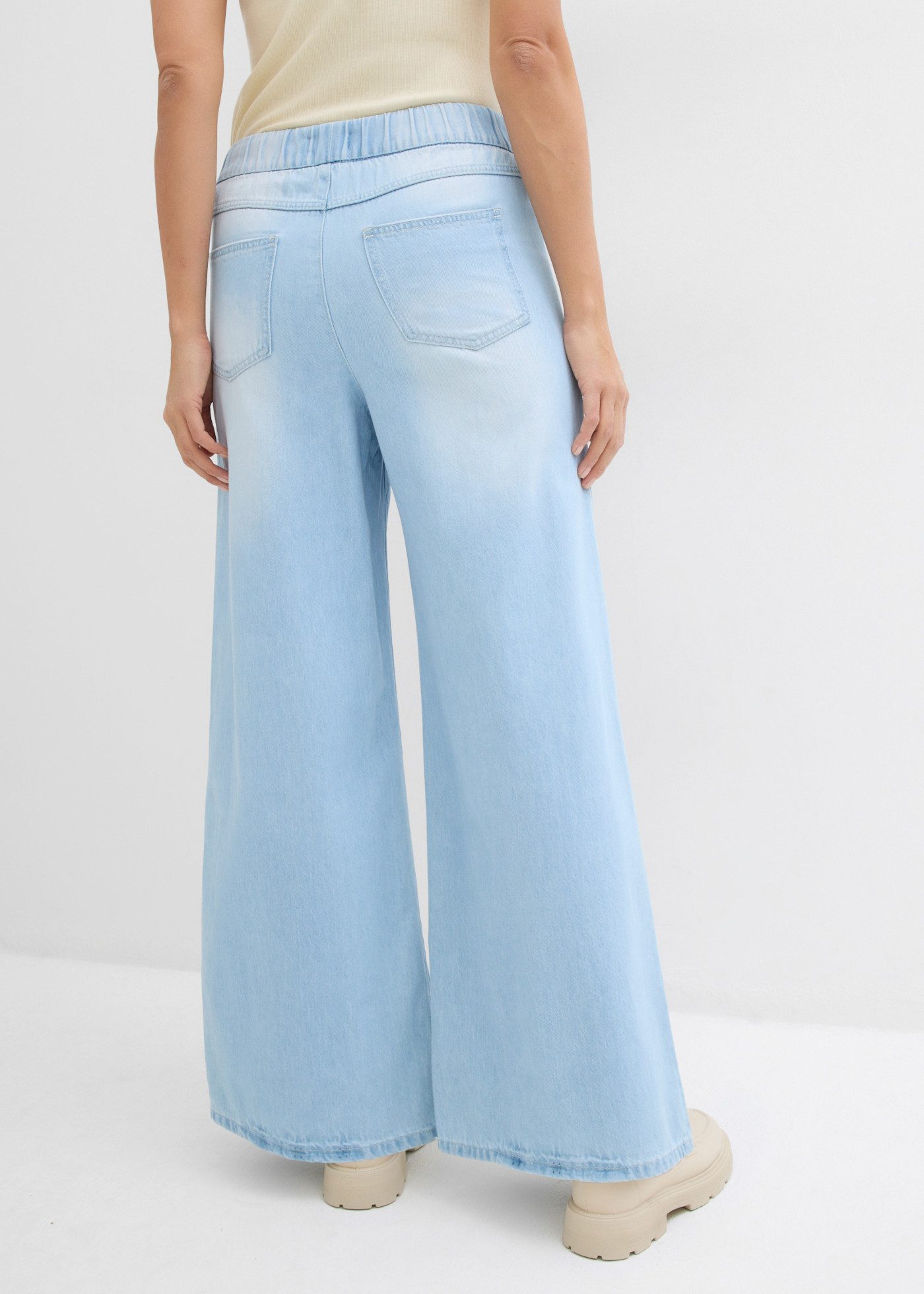 bonprix Weite Jeans mit Bequembund, lockere Passform im Loose Fit