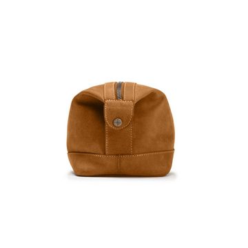 DRAKENSBERG Kulturbeutel »Ruby« Cognac-Braun, Klassische Damen und Herren Kulturtasche aus Leder, Vintage-Look