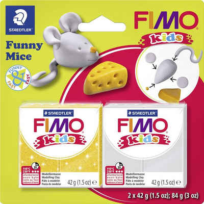 STAEDTLER Bastelfilz Glorex FIMO Funny Kids Mice 2 x 42 g