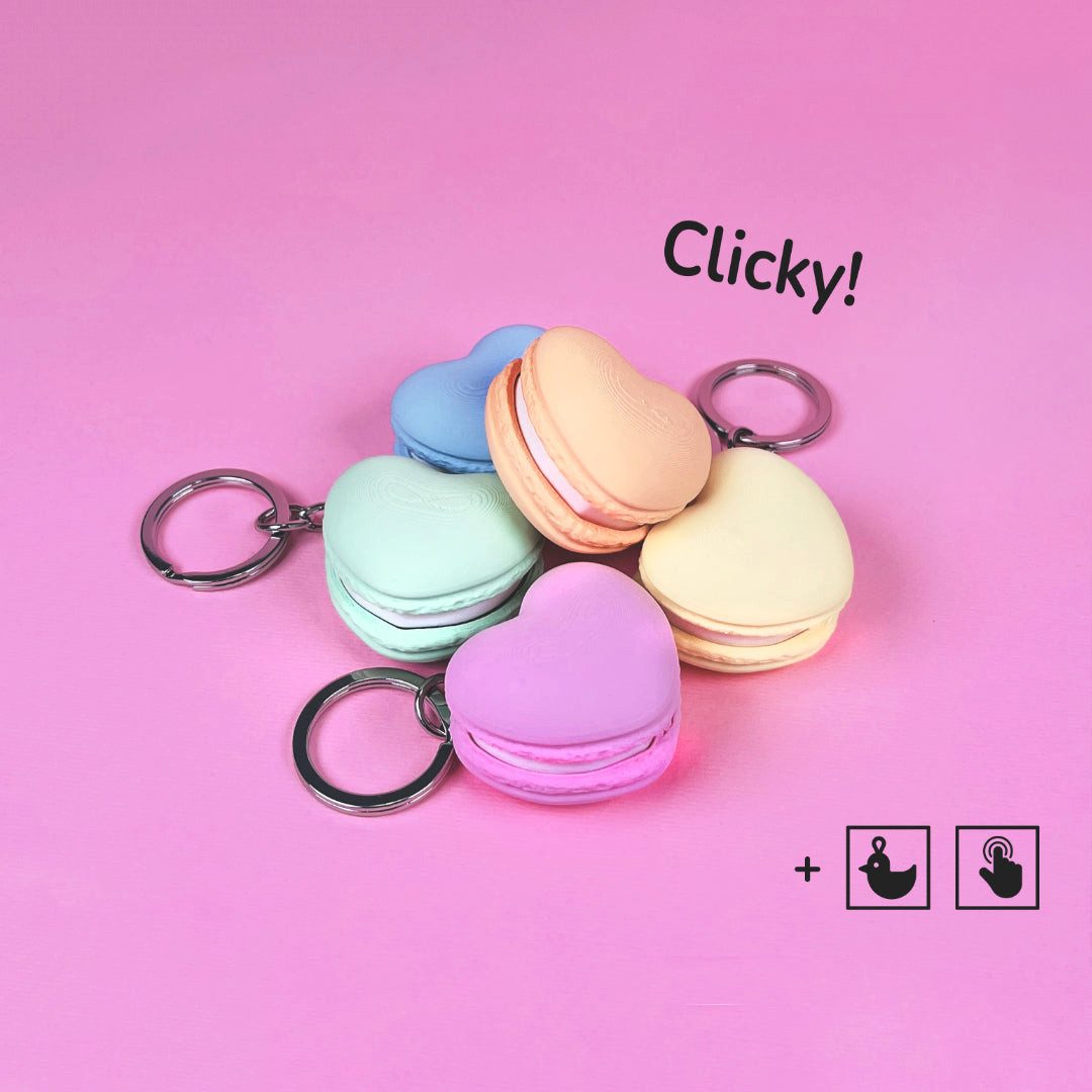 UDINGO Schlüsselanhänger Macaron-Anhänger „Clicky“ Pastellfarben Herz günstig online kaufen