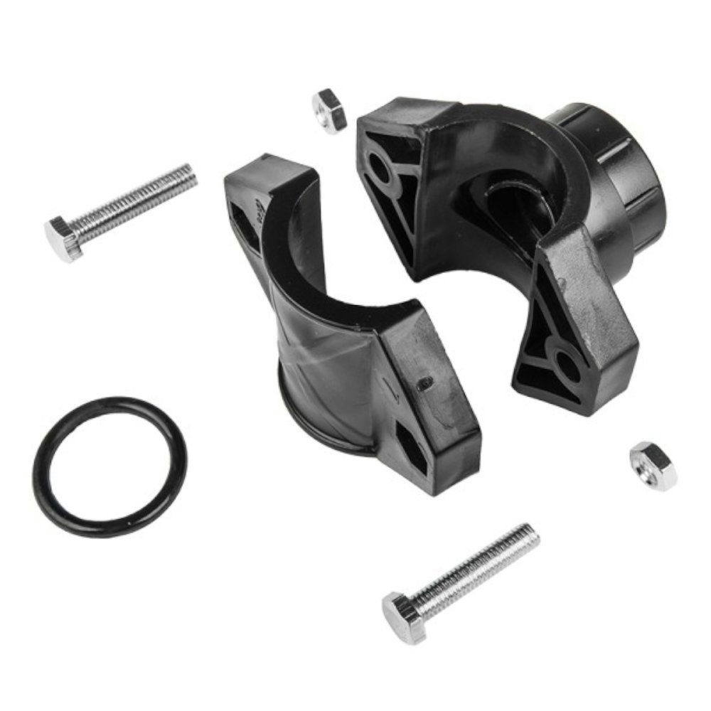 Bradas Rohrverbinder Rohrschelle für 25 mm PE-Rohr mit Zubehör Innengewinde 1/2"