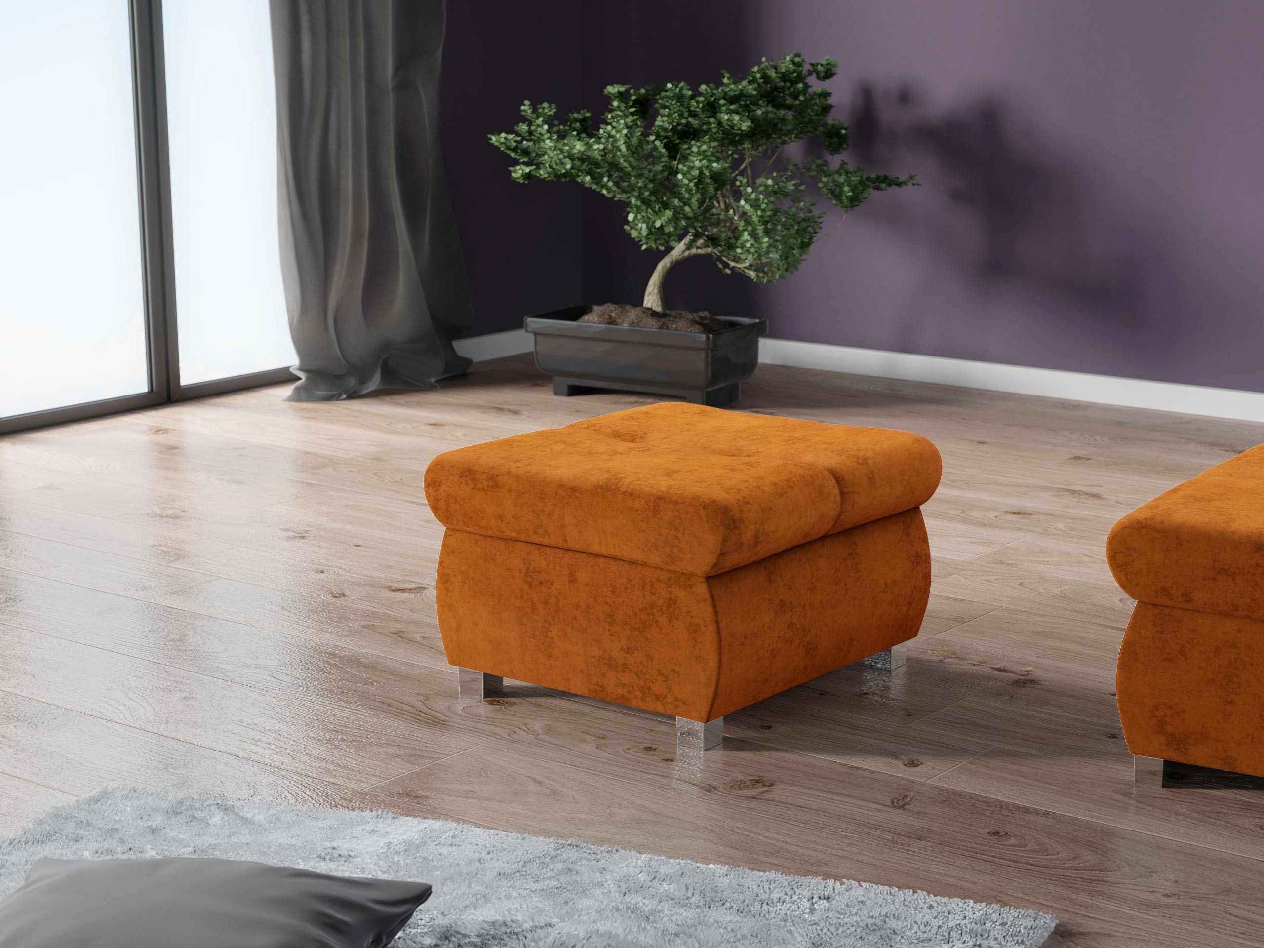 MIRJAN24 Polsterhocker Orkan Klein, Holzkonstruktion, 60x60x39 günstig online kaufen