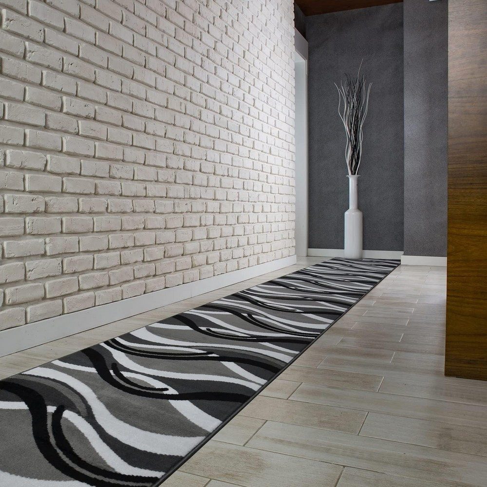 MDEKOR Läufer Teppich Läufer Meterware Höhe 6 mm, 80x70 cm Grau 966 günstig online kaufen