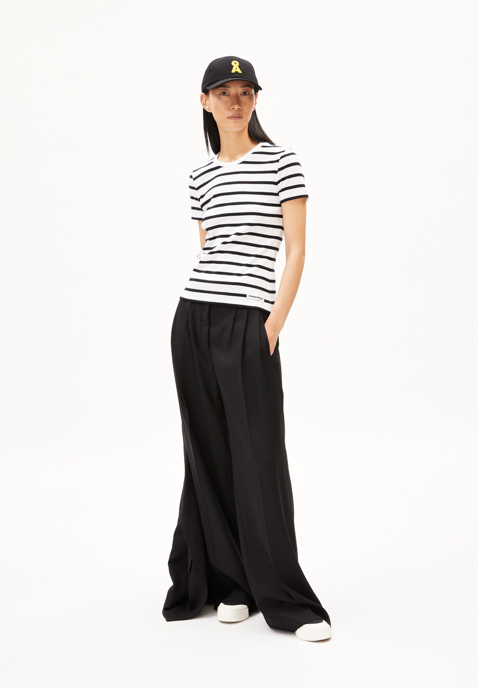Armedangels T-Shirt KARDAA STRIPES Ripp-T-Shirt aus Bio-Baumwoll Mix Slim F günstig online kaufen