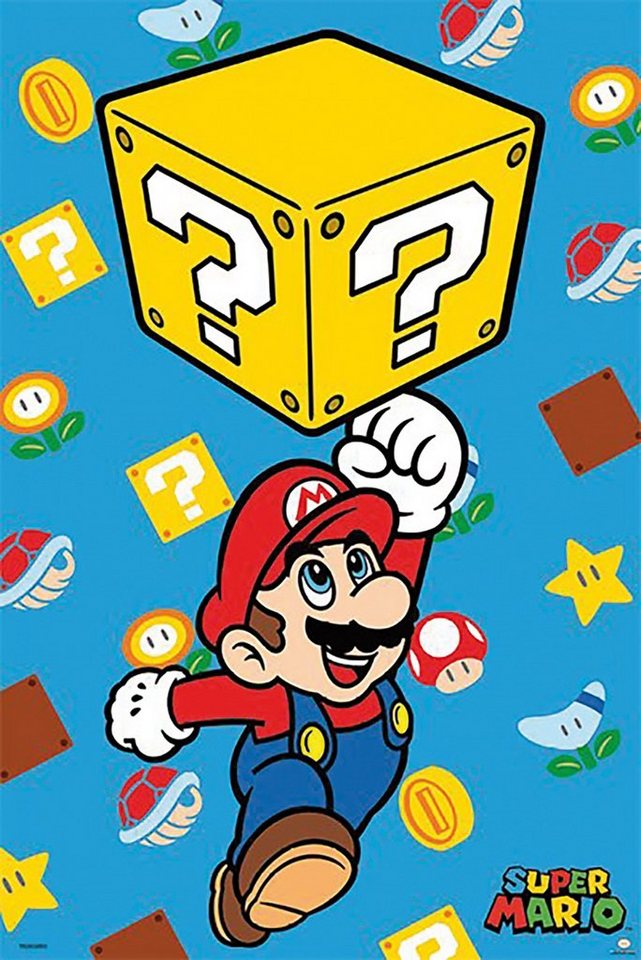 cm Jump Block Super x Poster 91,5 61 Poster PYRAMID Mario