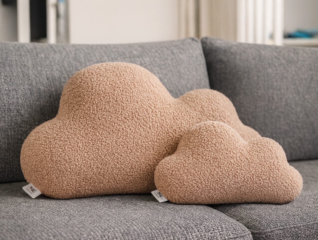 BABEES Dekokissen DEKOKISSEN Boucle Kuschelkissen Herz Wolke GROß 40x25, XX günstig online kaufen