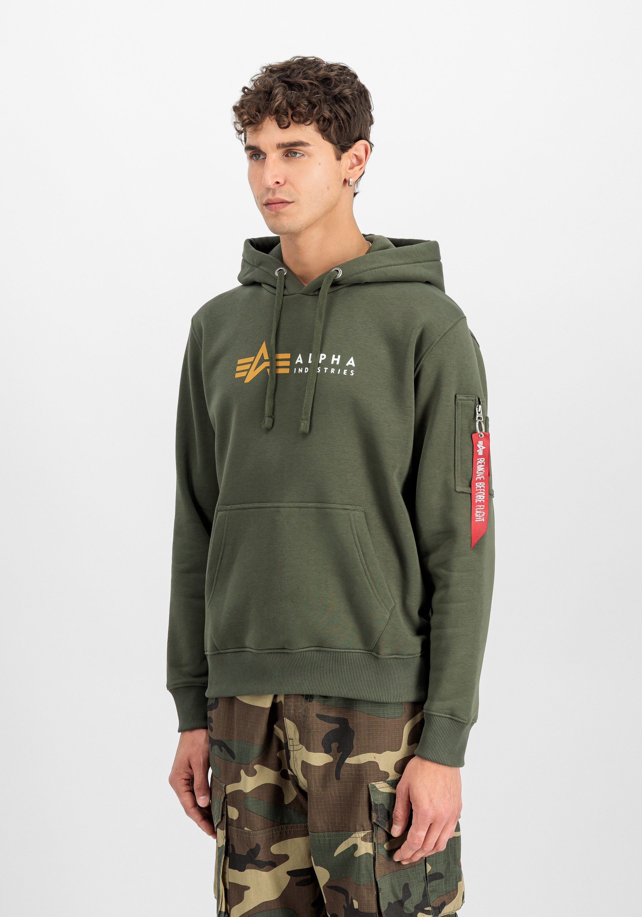 Alpha Industries Hoodie Label Print Hoodie