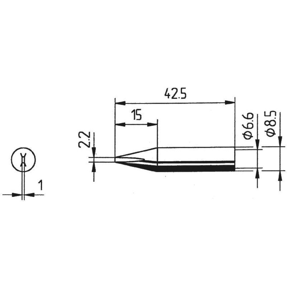 Lötfitting Ersa 842 CD Lötspitze Meißelform Spitzen-Größe 2.2 mm Inhalt 1 St.