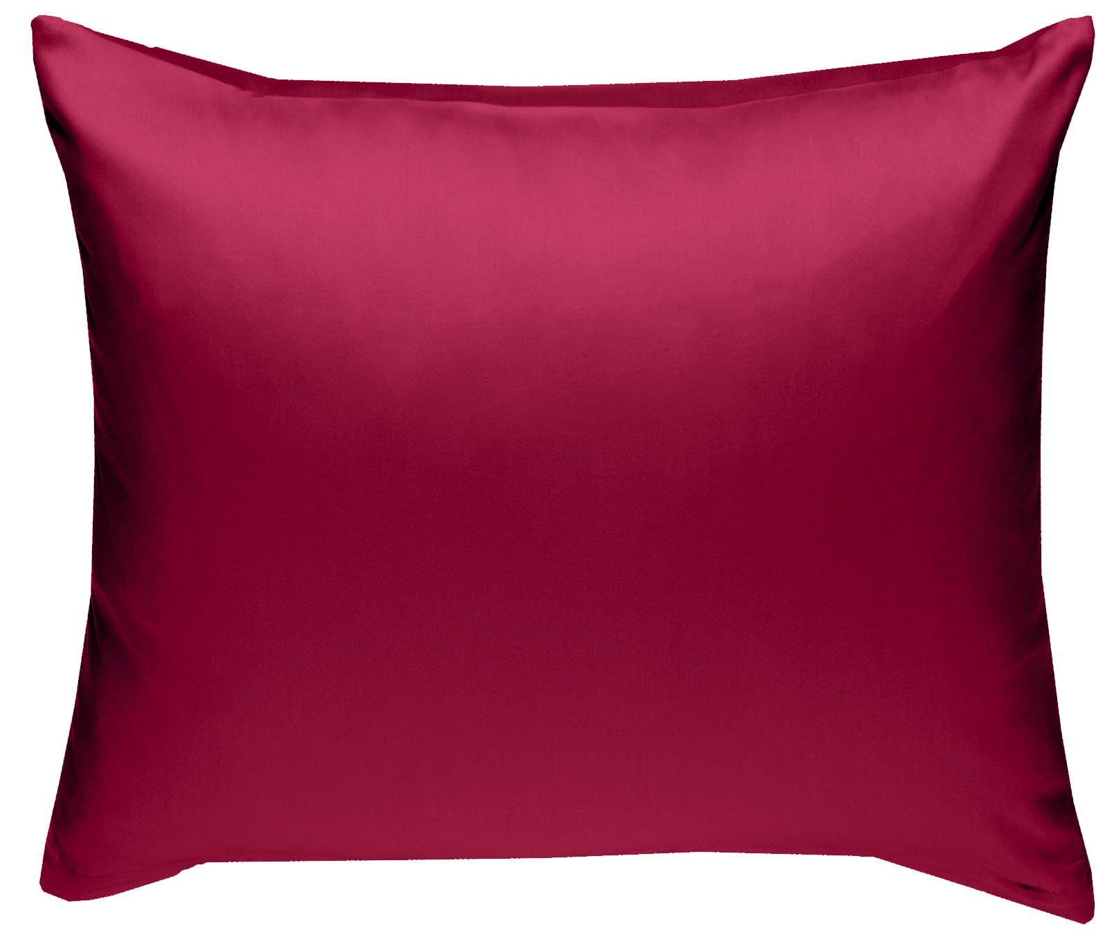 BETTWAESCHE-MIT-STIL Kissenbezug Mako Satin Kissenbezug uni einfarbig, (1 Stück)