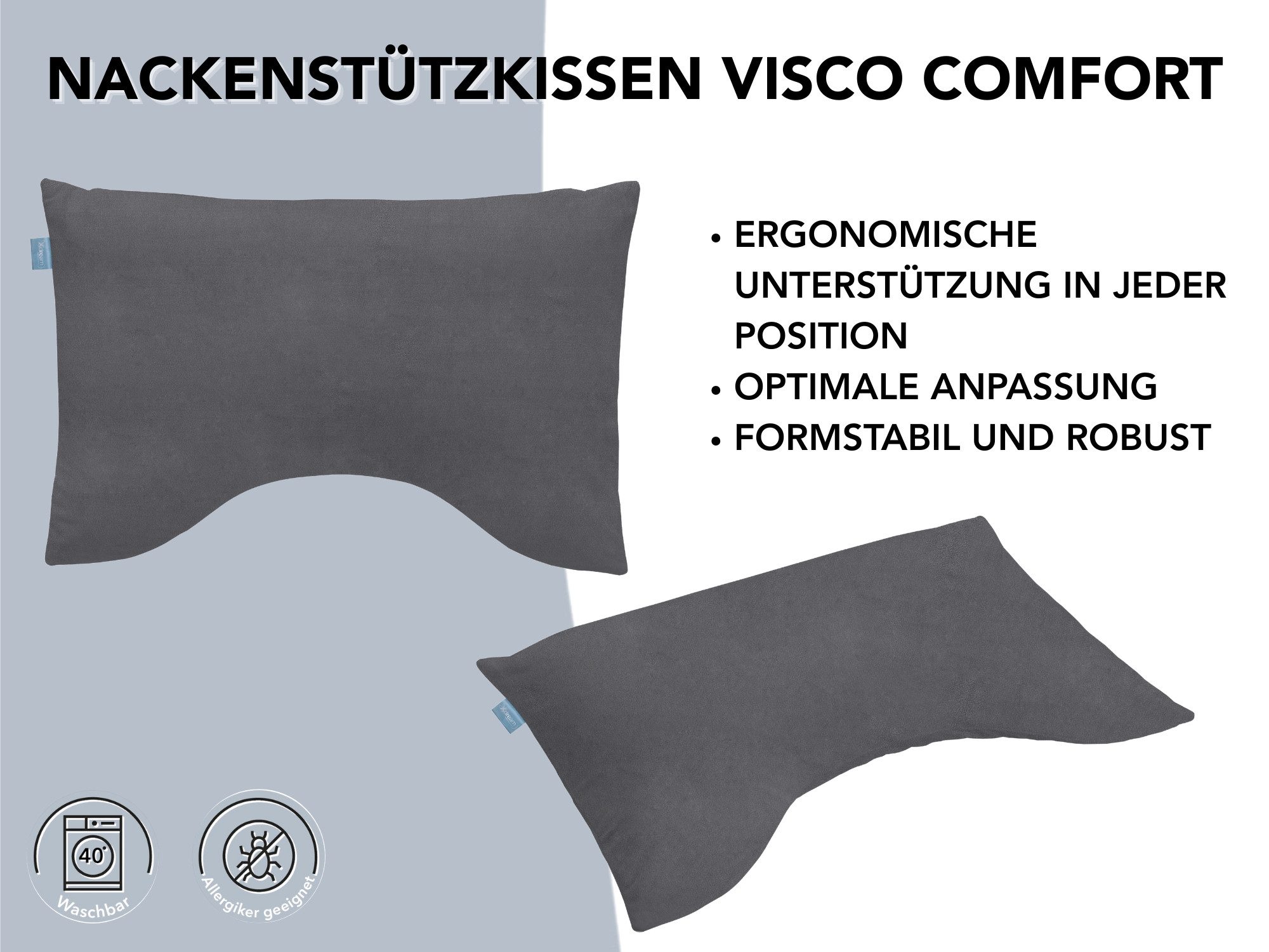 XDREAM Nackenstützkissen Visco Comfort, ergonomisches Nackenkissen günstig online kaufen