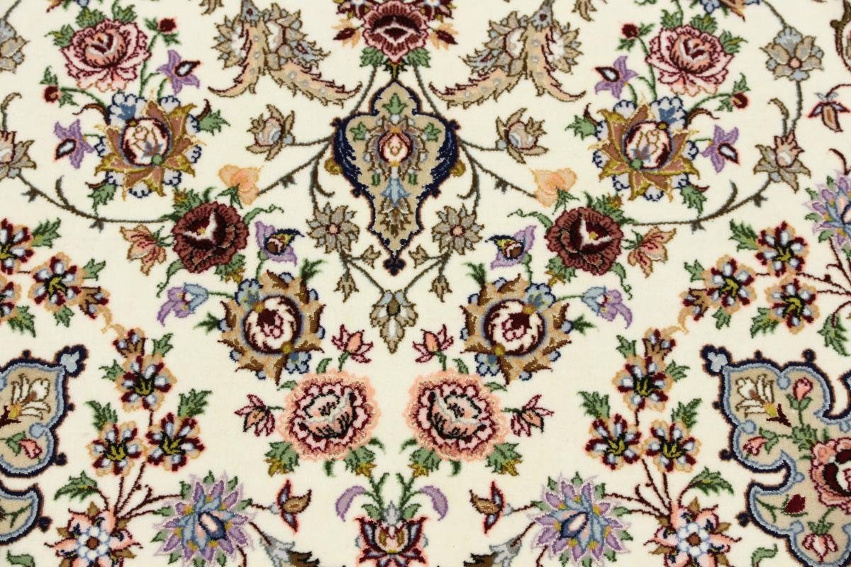 Orientteppich, Handgeknüpfter Isfahan Höhe: 128x205 8 Seidenkette mm Orientteppich Trading, Nain rechteckig,