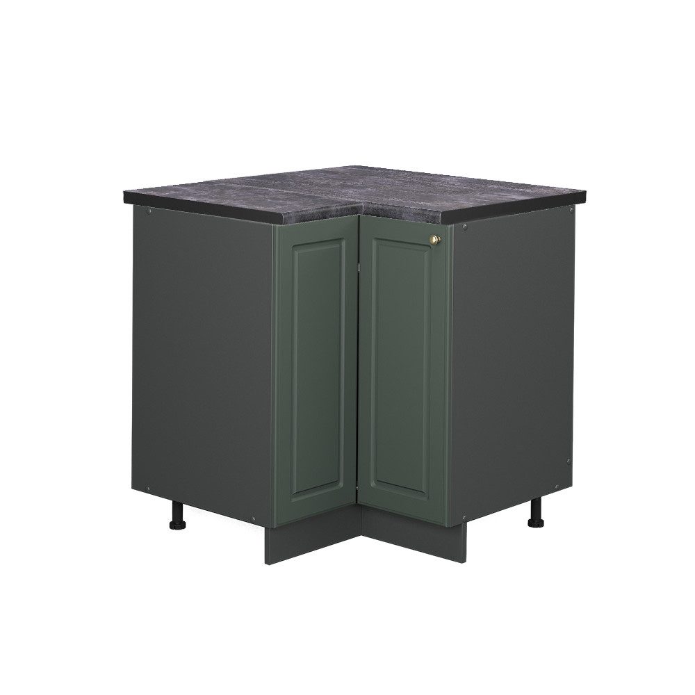 Vicco Eckunterschrank Fame-Line, Grün-Gold Landhaus/Anthrazit, 80.5 günstig online kaufen