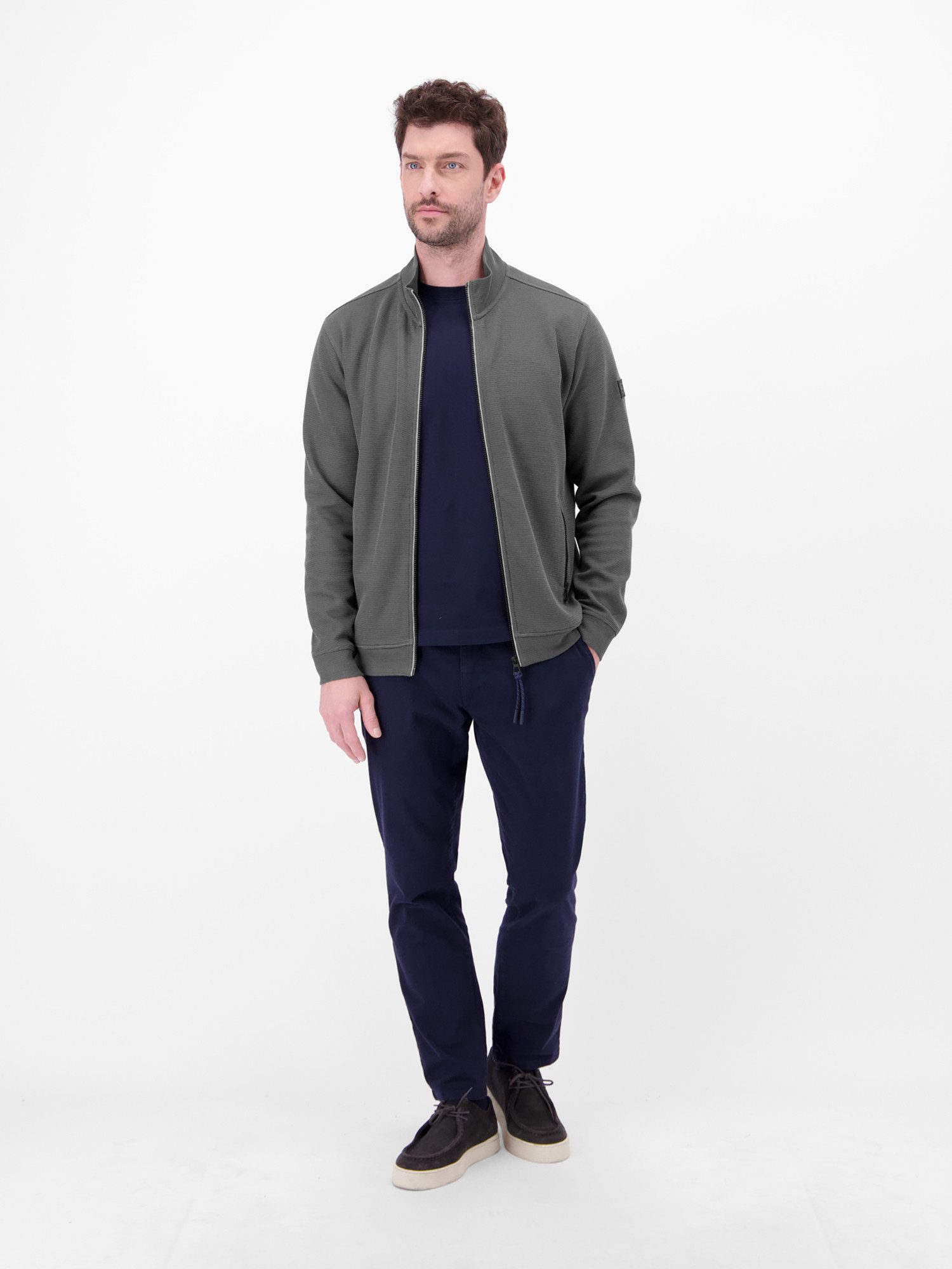 LERROS Sweatjacke Sweatjacke aus Baumwollmischgewebe