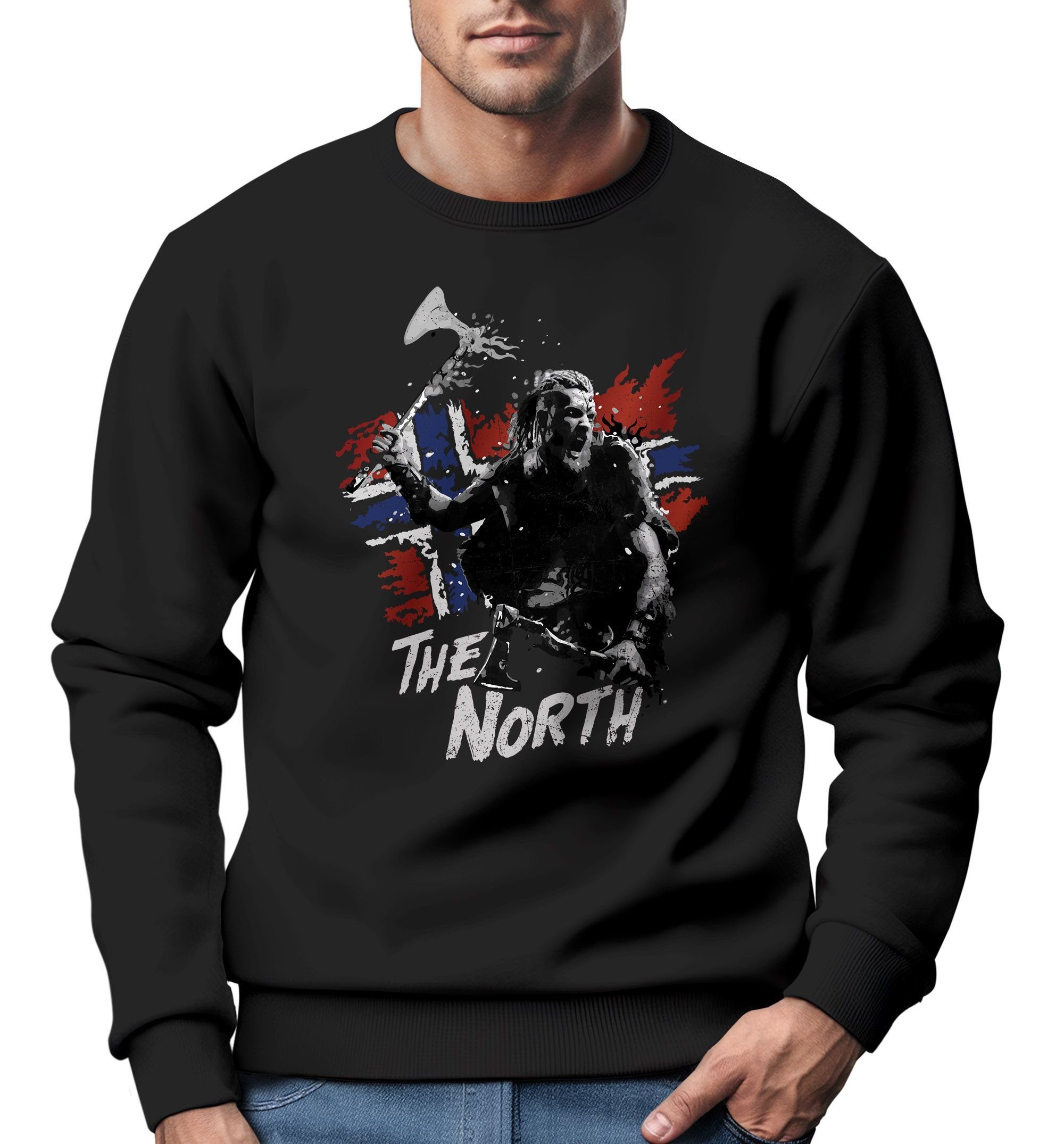 Sweatshirt Sweatshirt HerrenThe North Wikinger Berserker Norwegen Valhalla Odin