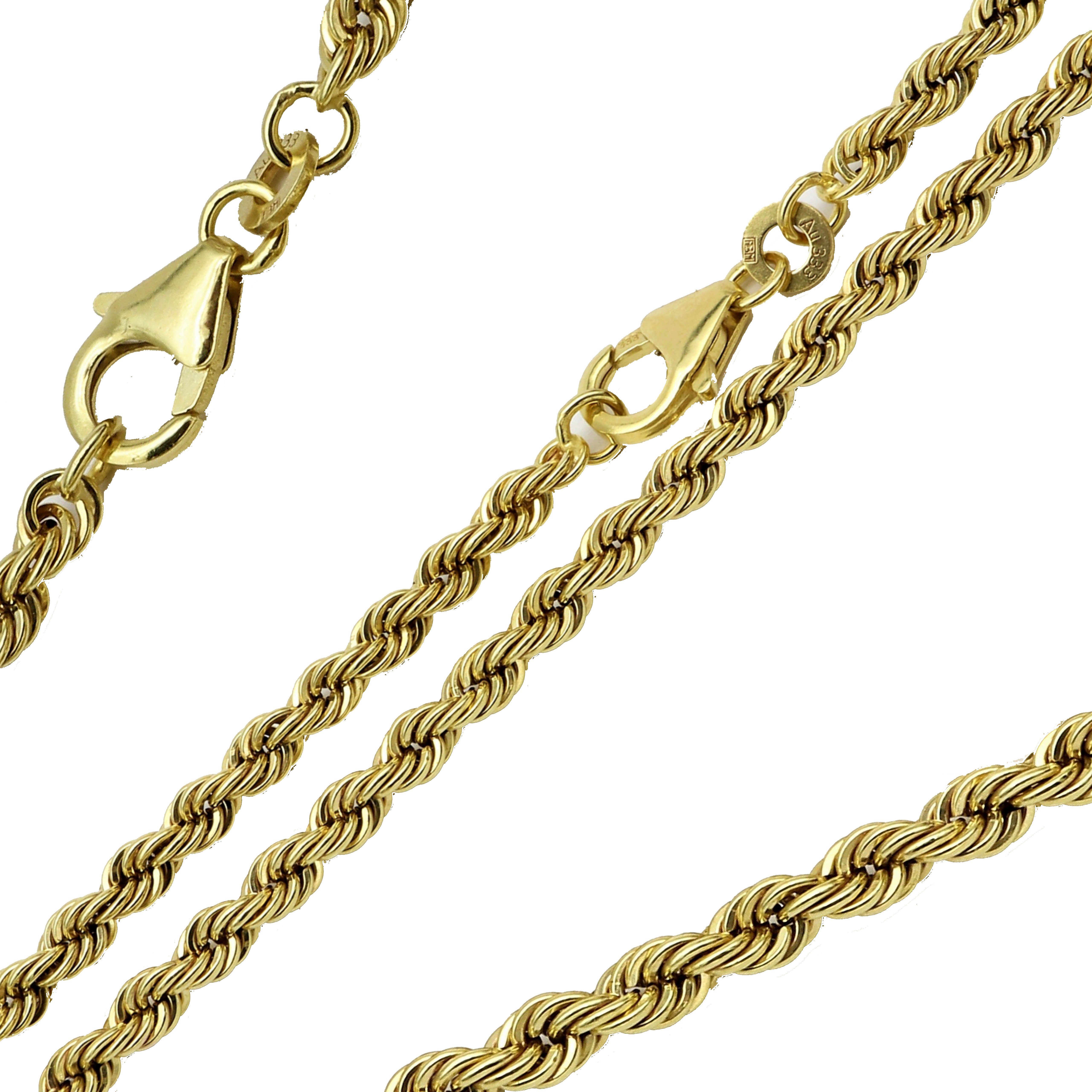 G & J Goldarmband Kordelkette 333 8Karat Gold 4,40mm 21,0cm hochwertige Armkette (inkl. Schmucketui), Made in Germany