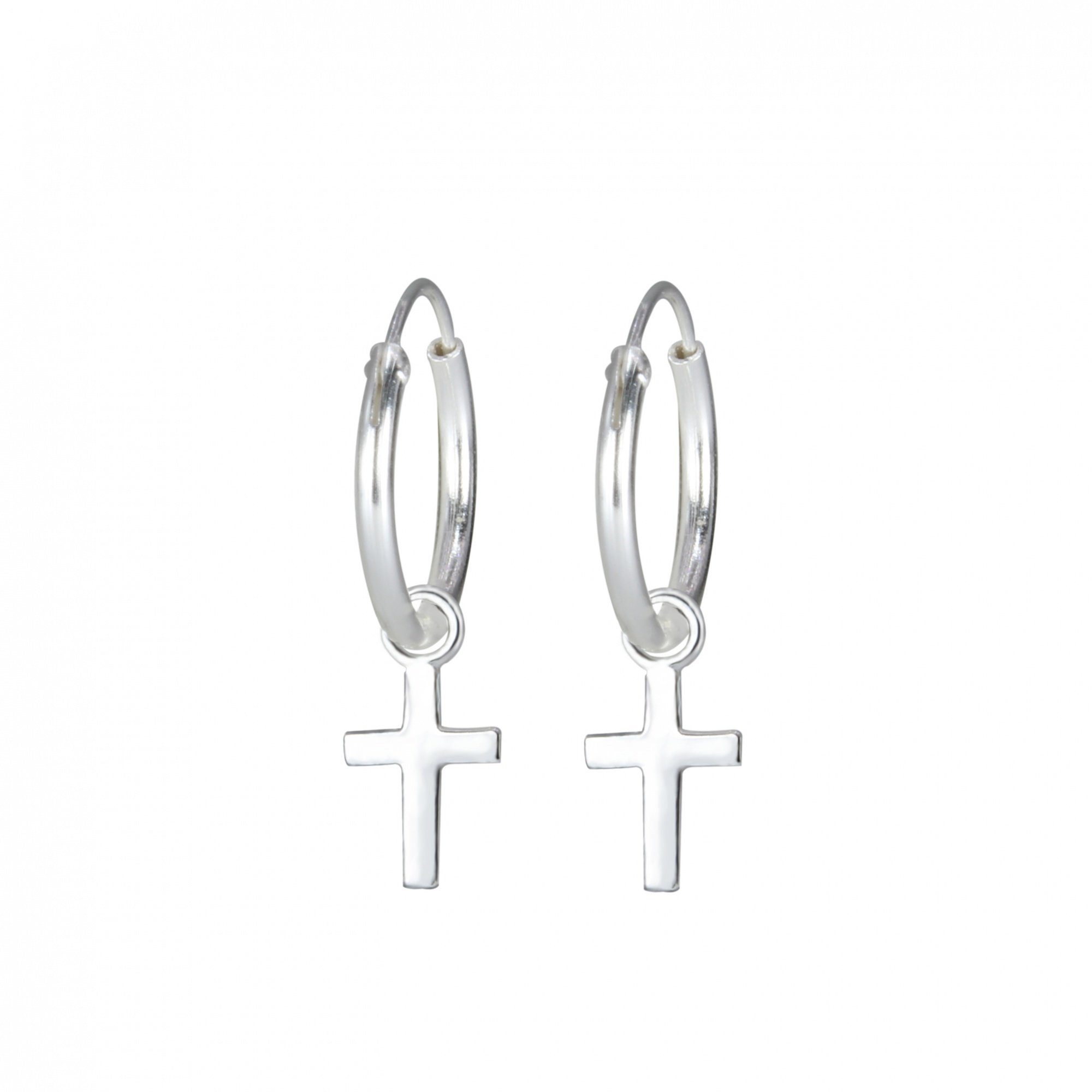 ALEXANDER YORK Paar Creolen Charm-KREUZ, 2-tlg., 925 Sterling Silber günstig online kaufen