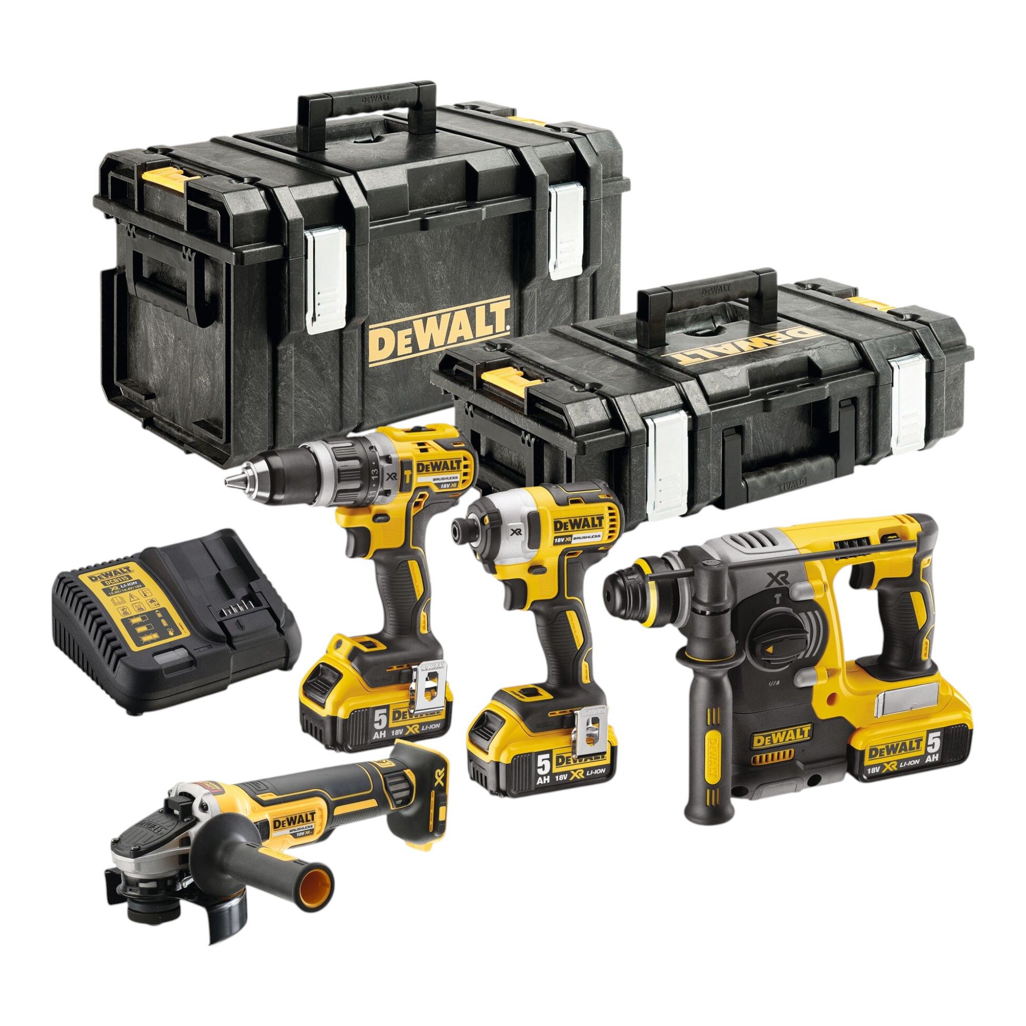 DeWalt Schlagbohrmaschine DCK 422 P3T Akku Combo Kit 18 V DCD 796 + DCF 887 + DCG 405 + DCH 273
