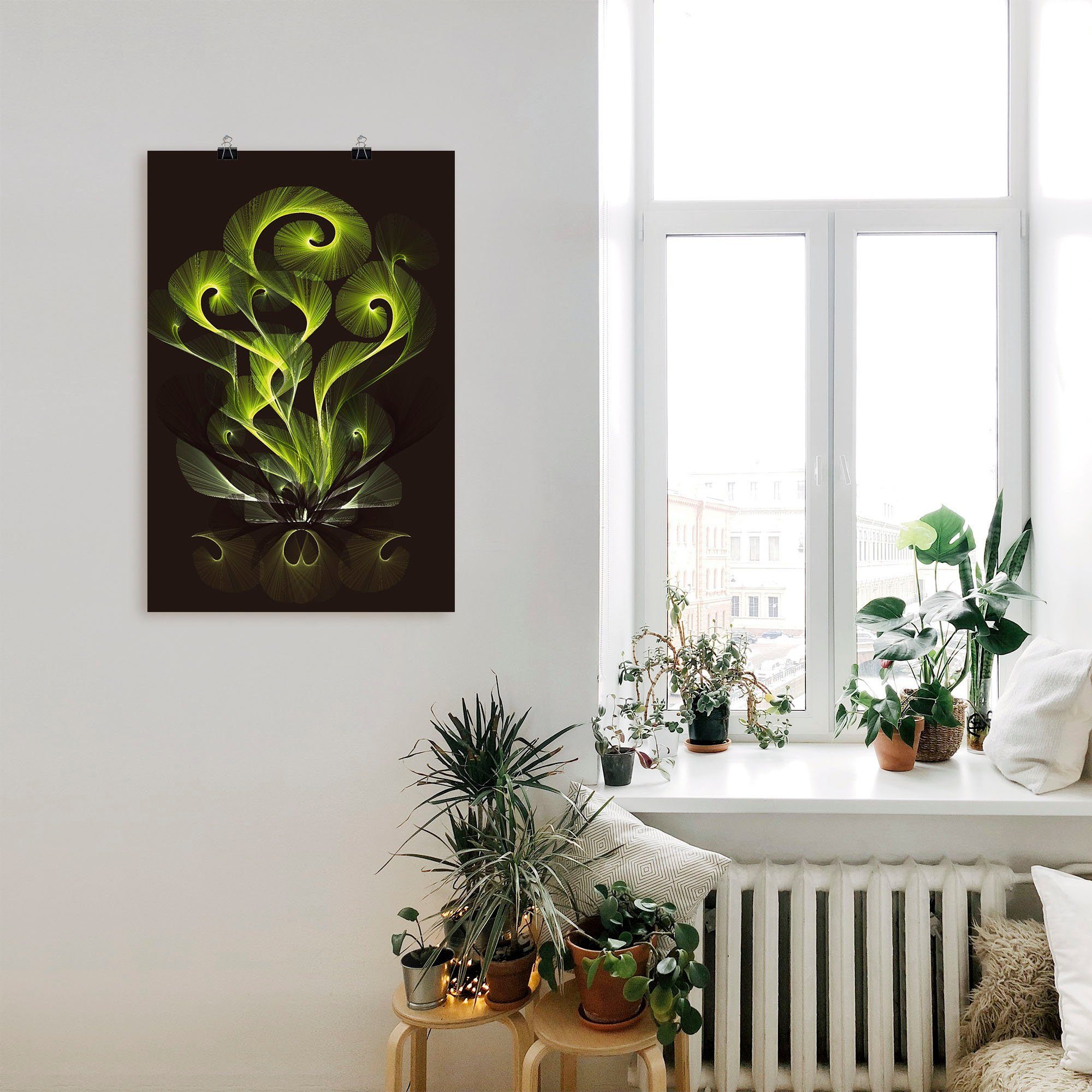 Artland Wandbild »Leuchtfarn filigran«, klassische Fantasie (1 Stück), in vielen Größen & Produktarten - Alubild / Outdoorbild für den Außenbereich, Leinwandbild, Poster, Wandaufkleber / Wandtattoo auch für Badezimmer geeignet-kaufen