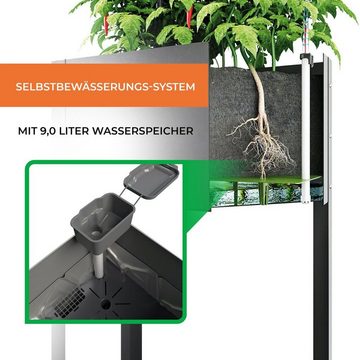 Bio Green Hochbeet Hochbeet "Heidelberg" aus Metall auf Stelzen mit Rankgitter