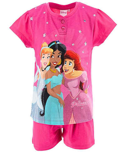 Disney Princess Schlafanzug (2 tlg) Pyjama Set kurz - Mädchen Shorty Gr. 98-128 cm