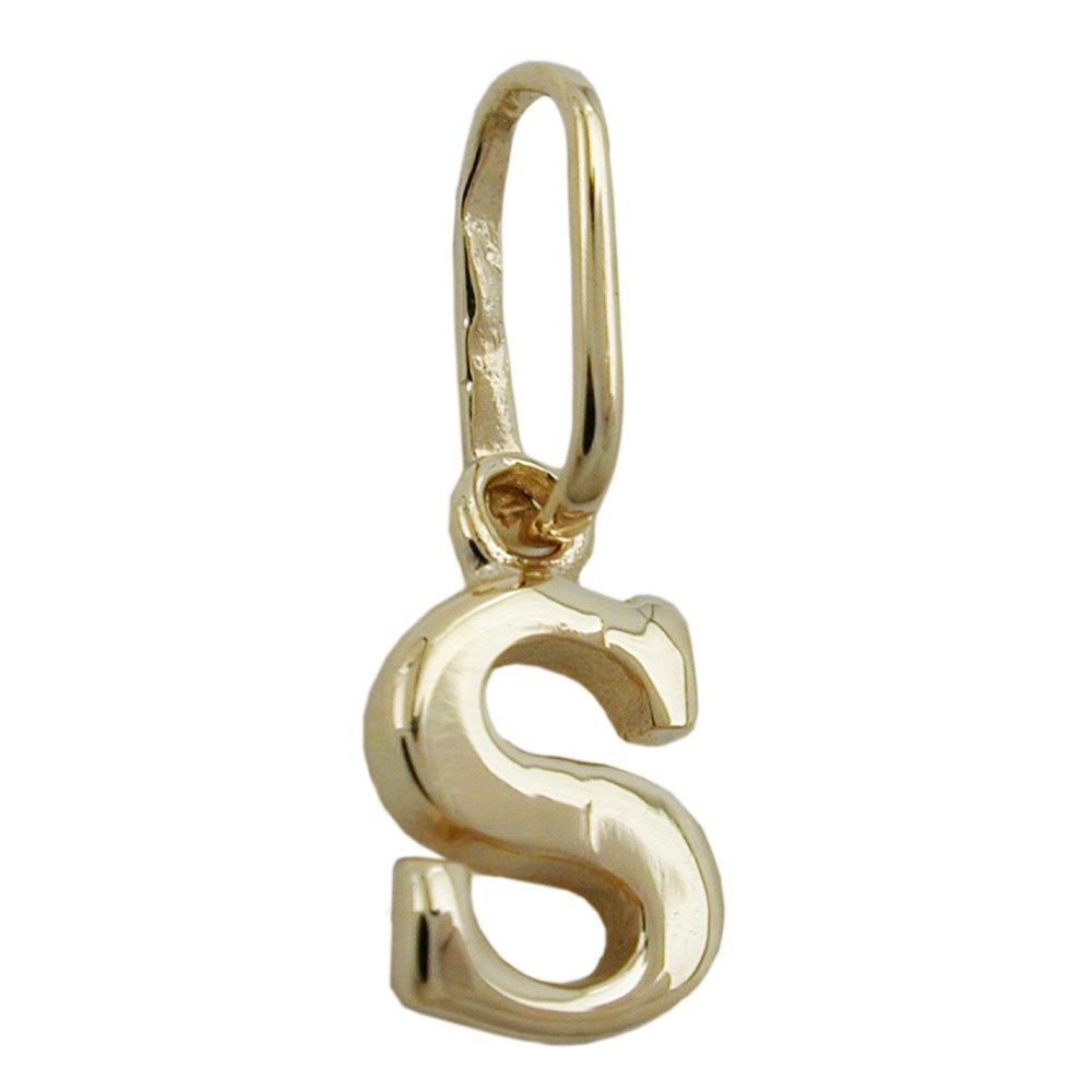 Kettenanhänger Anhänger Buchstabe " S " aus 375 Gelbgold