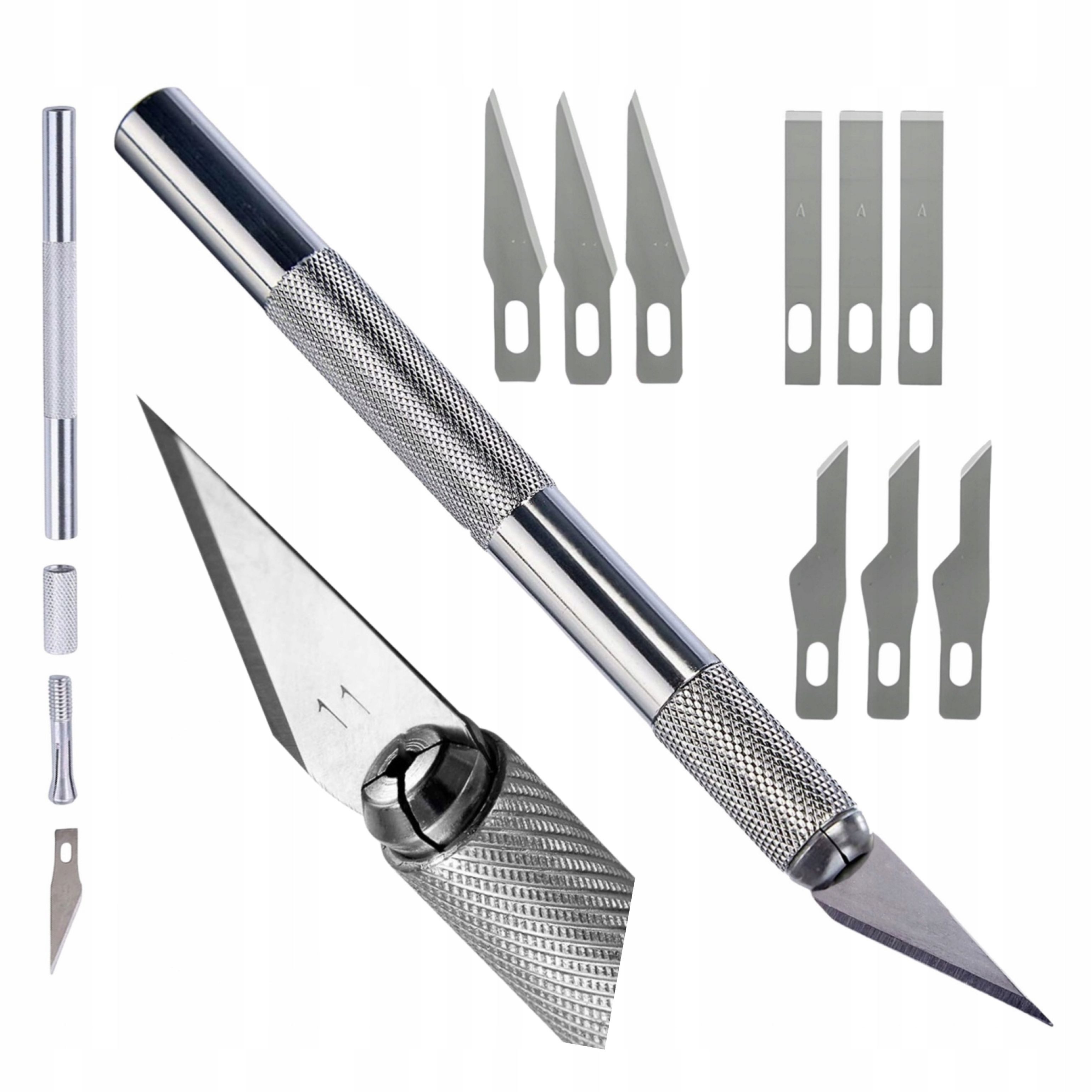 Festivalartikel Messerklinge Modellbau Skalpell Set Präzisionsmesser + 9 Klingen Edelstahl (1-St)