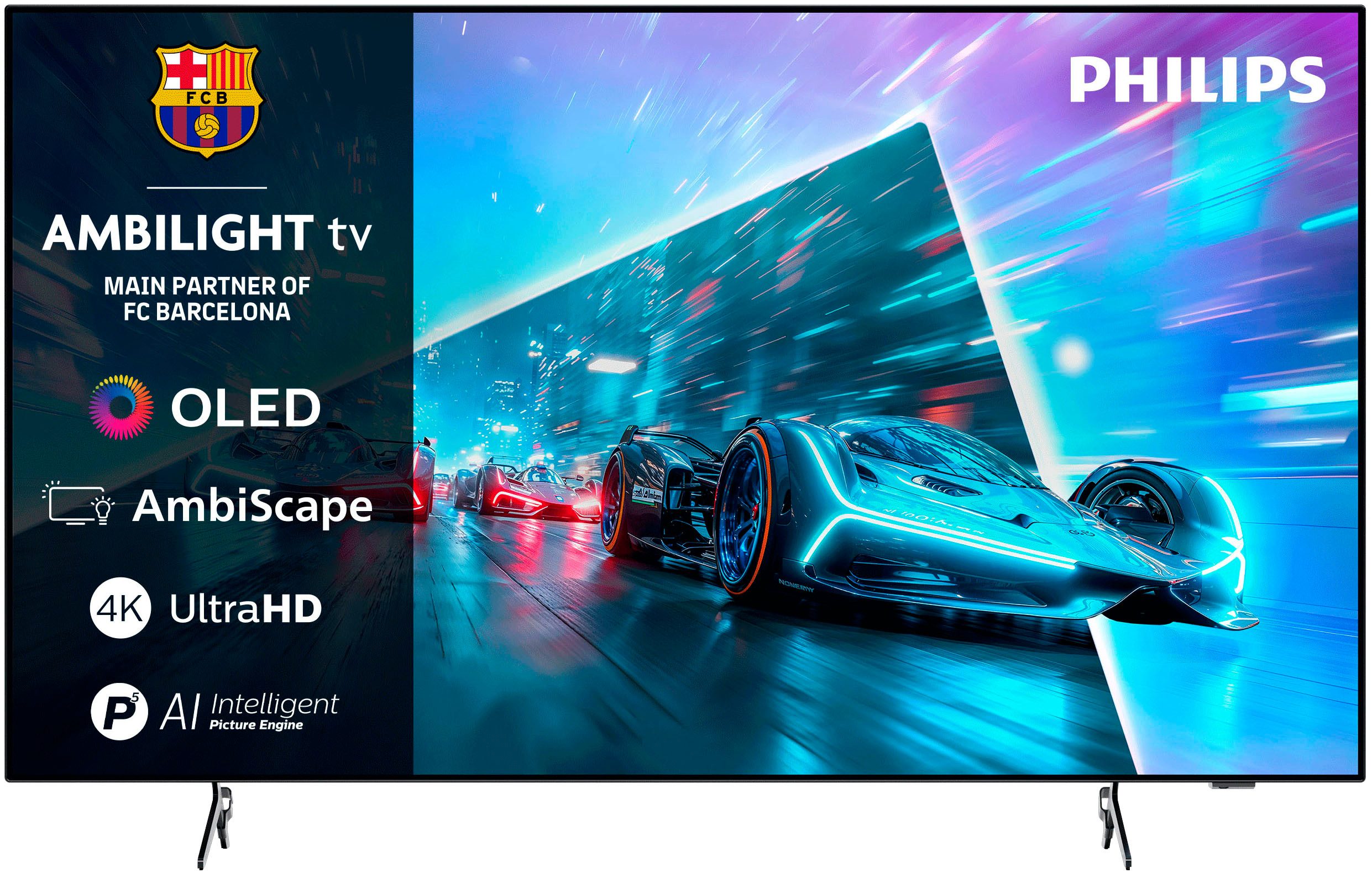 Philips 55OLED761/12 OLED-Fernseher (139 cm/55 Zoll, 4K Ultra HD, Smart-TV)