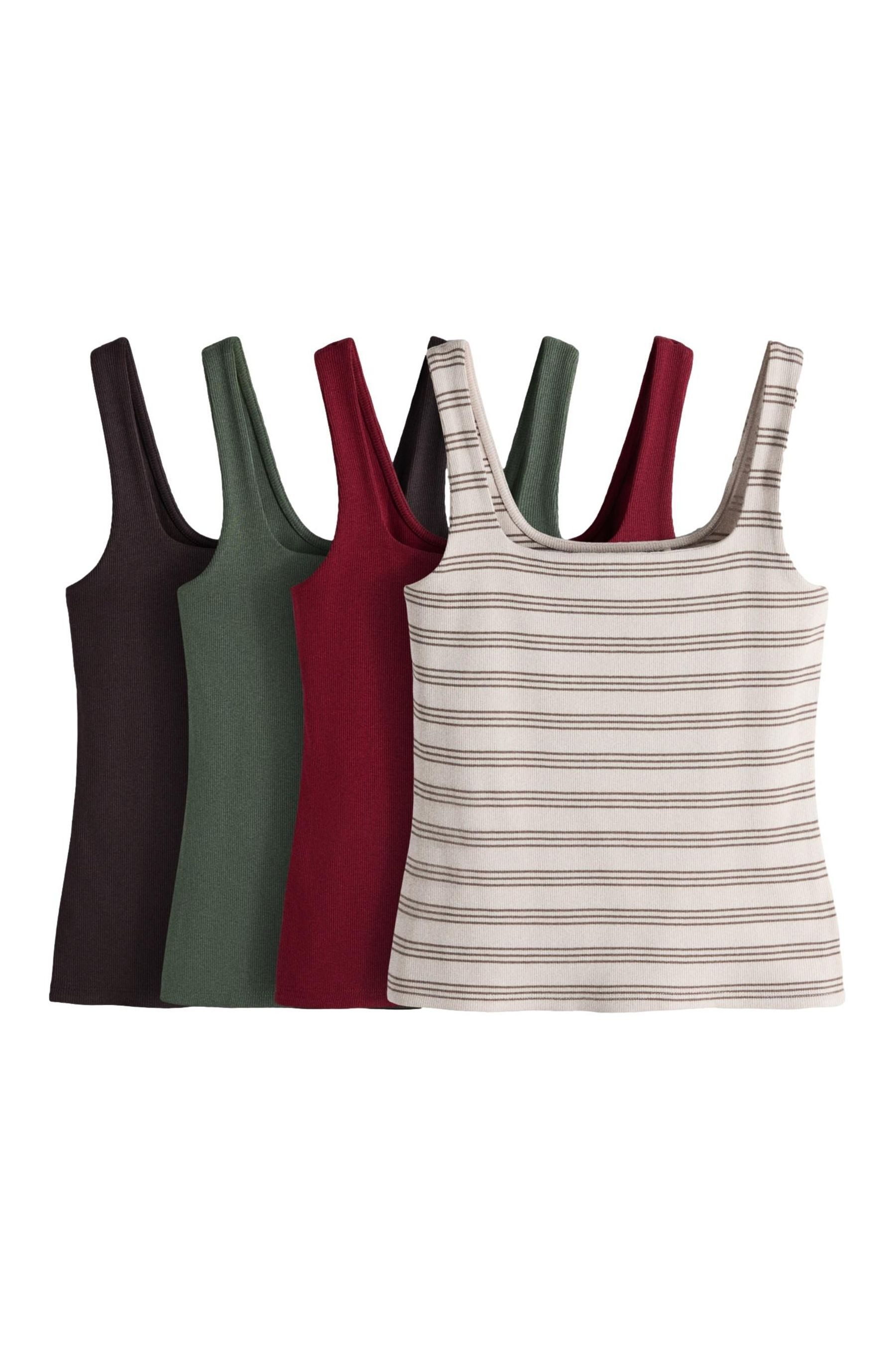 The Set Trägertop The Set Trägertops mit Karree-Ausschnitt, 4er-Pack (4-tlg)