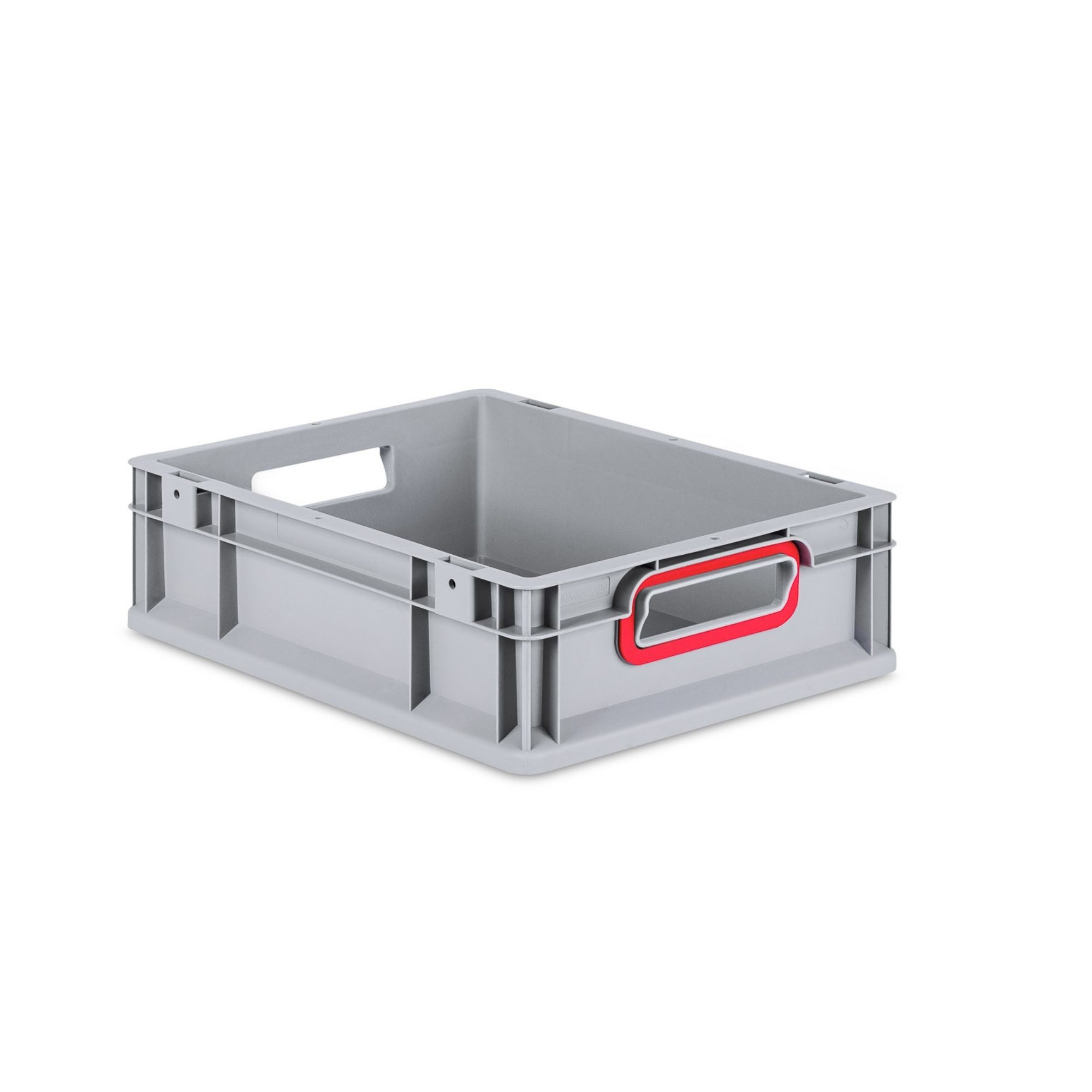 PROREGAL® Stapelbox Eurobox NextGen Color, HxBxT 12x30x40cm, 11 Liter, Griffe rot offen