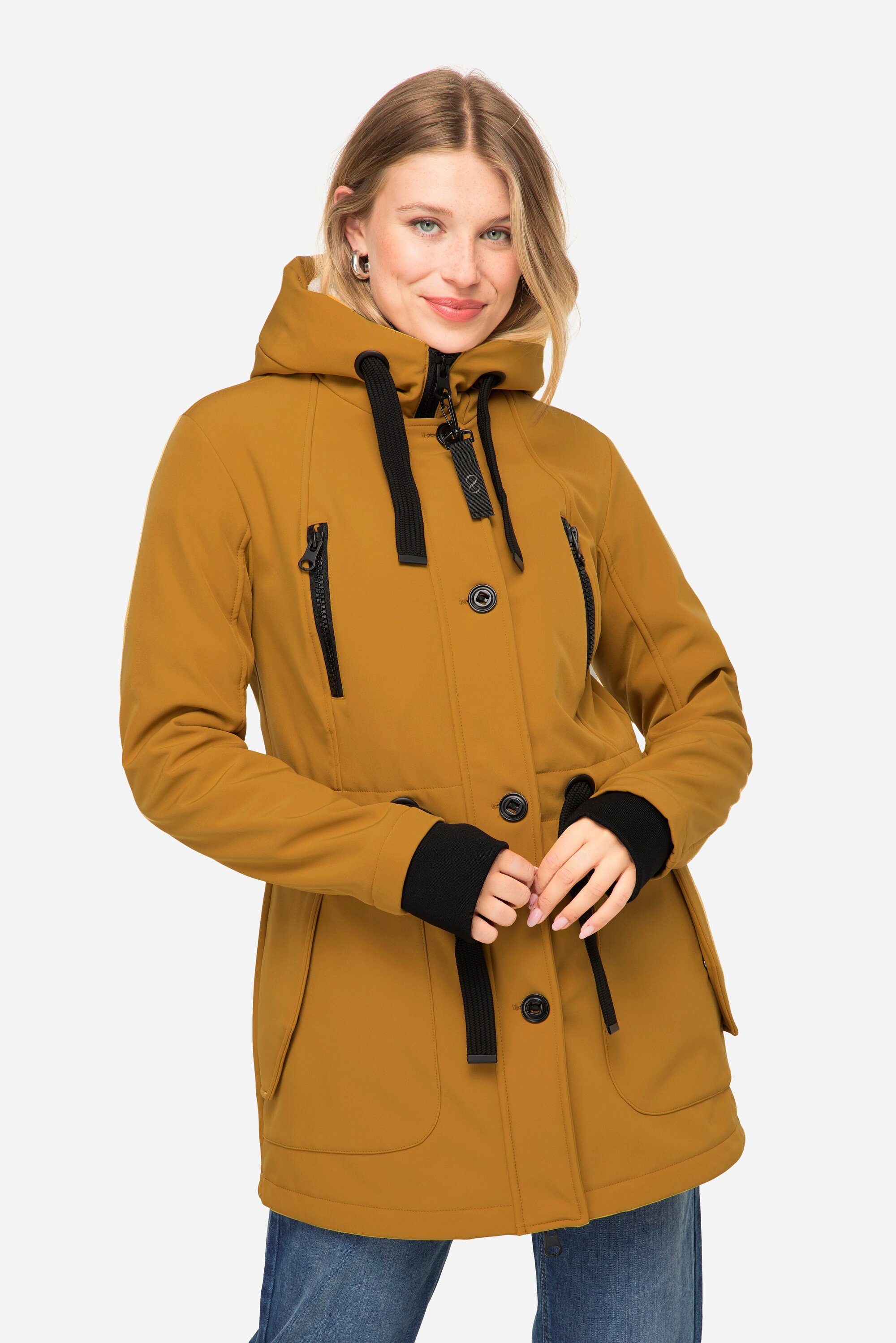 Fleece-Innenseite Softshell-Jacke Softshelljacke Laurasøn caramel