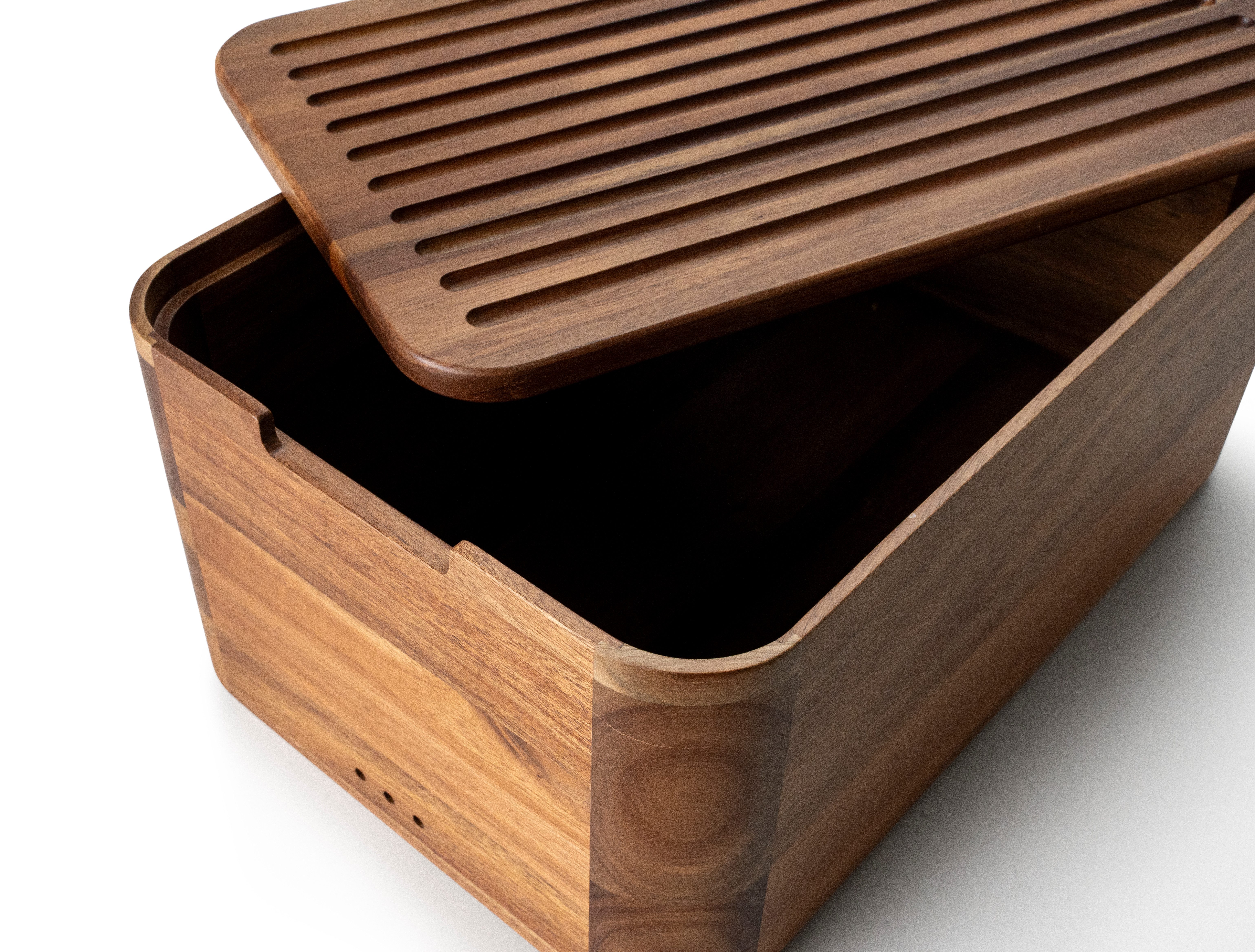 Continenta Brotkasten Brotbox aus Akazienholz, Massivholz, (1-tlg) – Bild 4 von 5