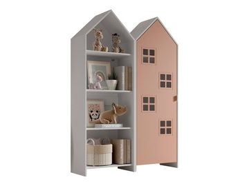 Vipack Kleiderschrank CASAMI BRUGES in Korpus Weiß / Front Pink, MDF