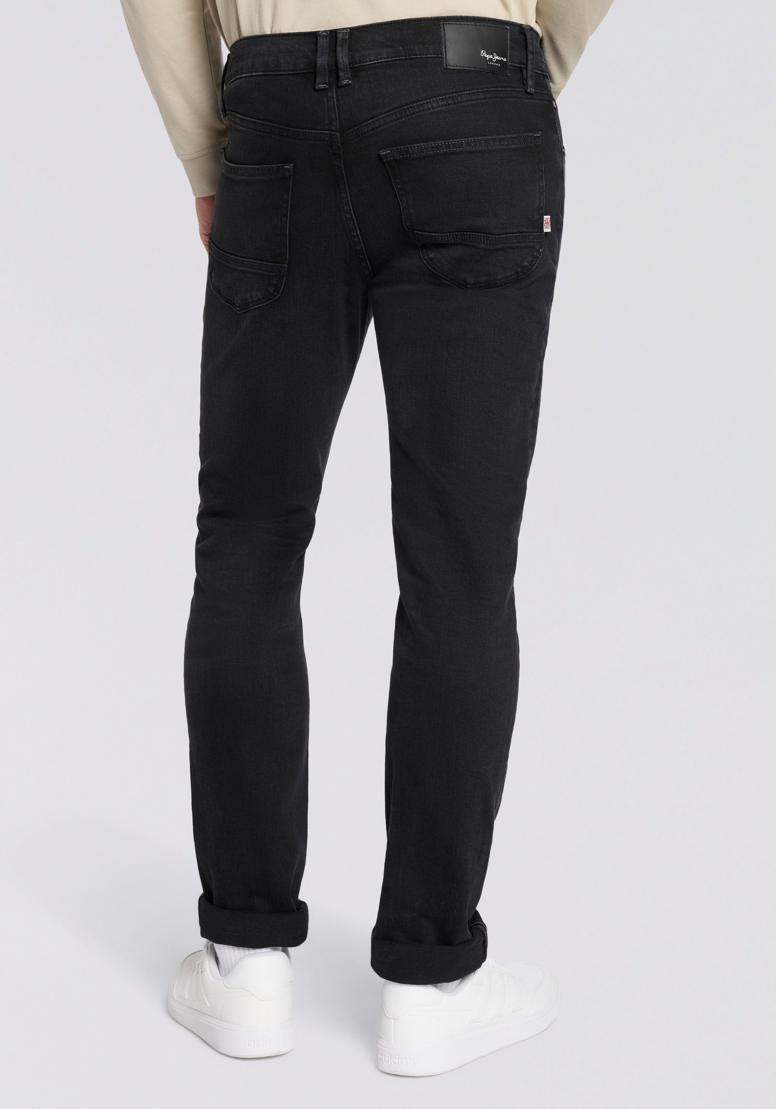 Pepe Jeans Slim-fit-Jeans SLIM JEANS HATCH FS WASHED BLK im 5-Pocket-Stil günstig online kaufen