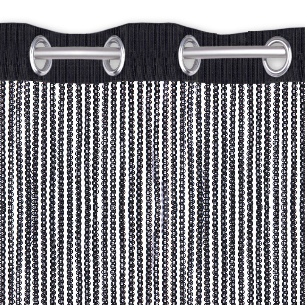 Arsvita Fadenvorhang Metallic-Optik (1 St), Ösen, Lichtschutz, Fadenvorhang Lurex-Optik mit Ösen, versch. Ausführungen (140x250 cm)
