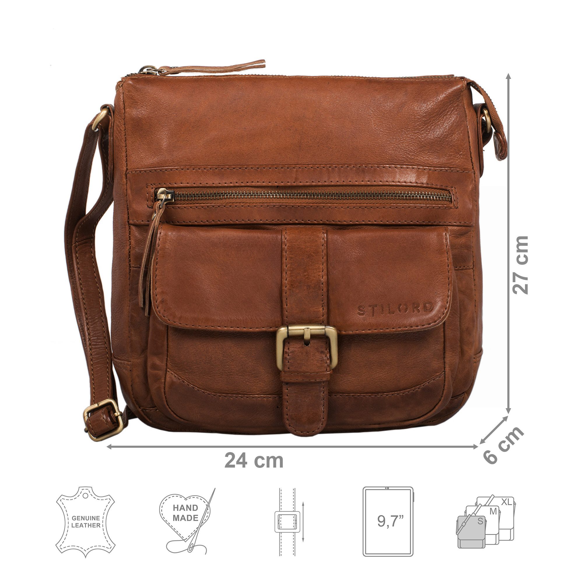 STILORD Handtasche "Louise" Vintage Umhängetasche Leder Damen