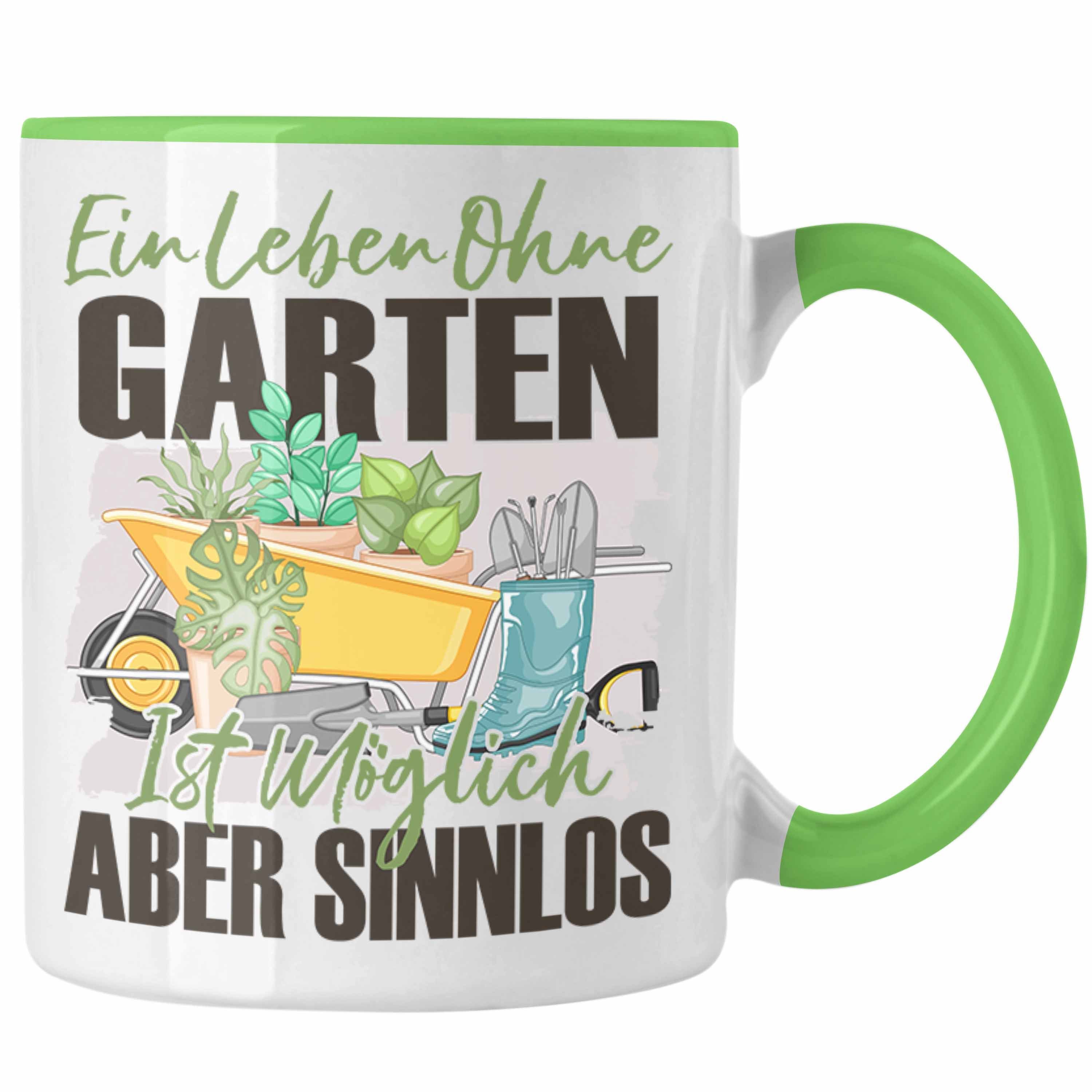 Geschenk Tasse Spruch - Hobby-Gärtner Garten Geschenkidee Trendation Tasse E Grün Trendation