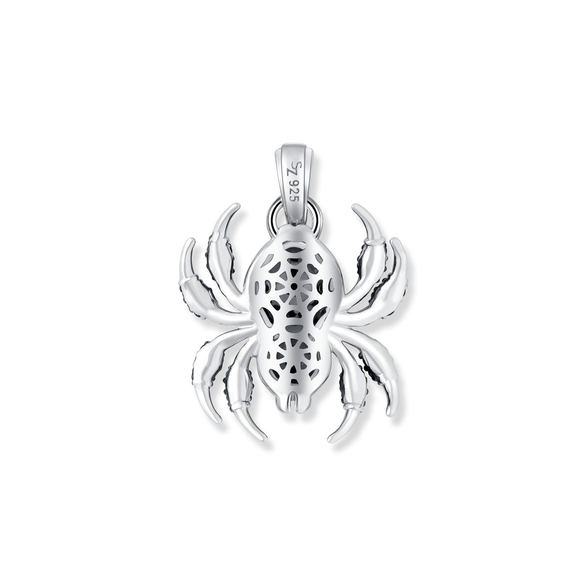 Seinerzeit FLORA & FAUNA Kettenanhänger Luca Spinnen Anhänger (1-tlg), Material: 925 Sterling Silber, rhodiniert, geschwärzt