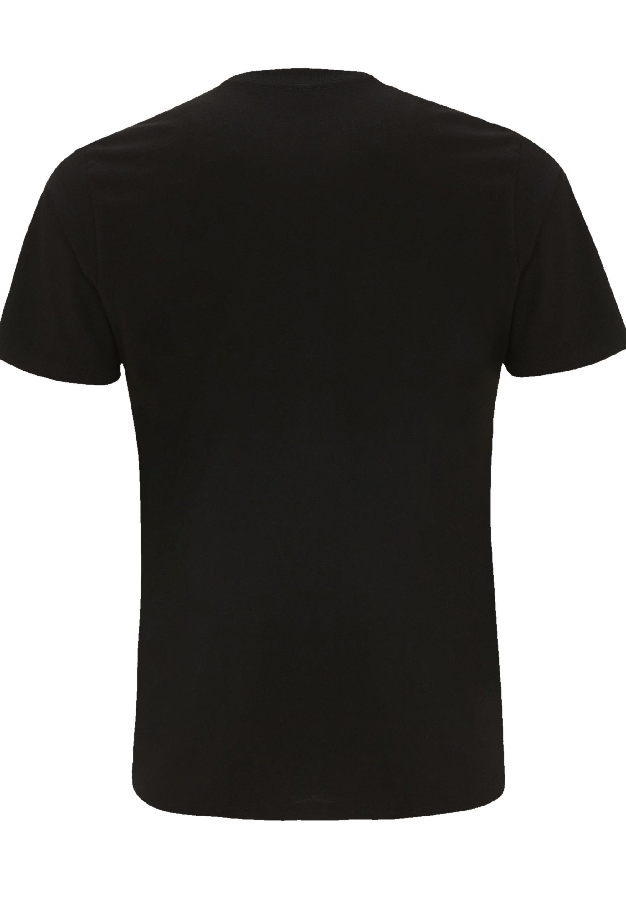 schwarz Print F4NT4STIC Wavy Black T-Shirt Logo Sabbath