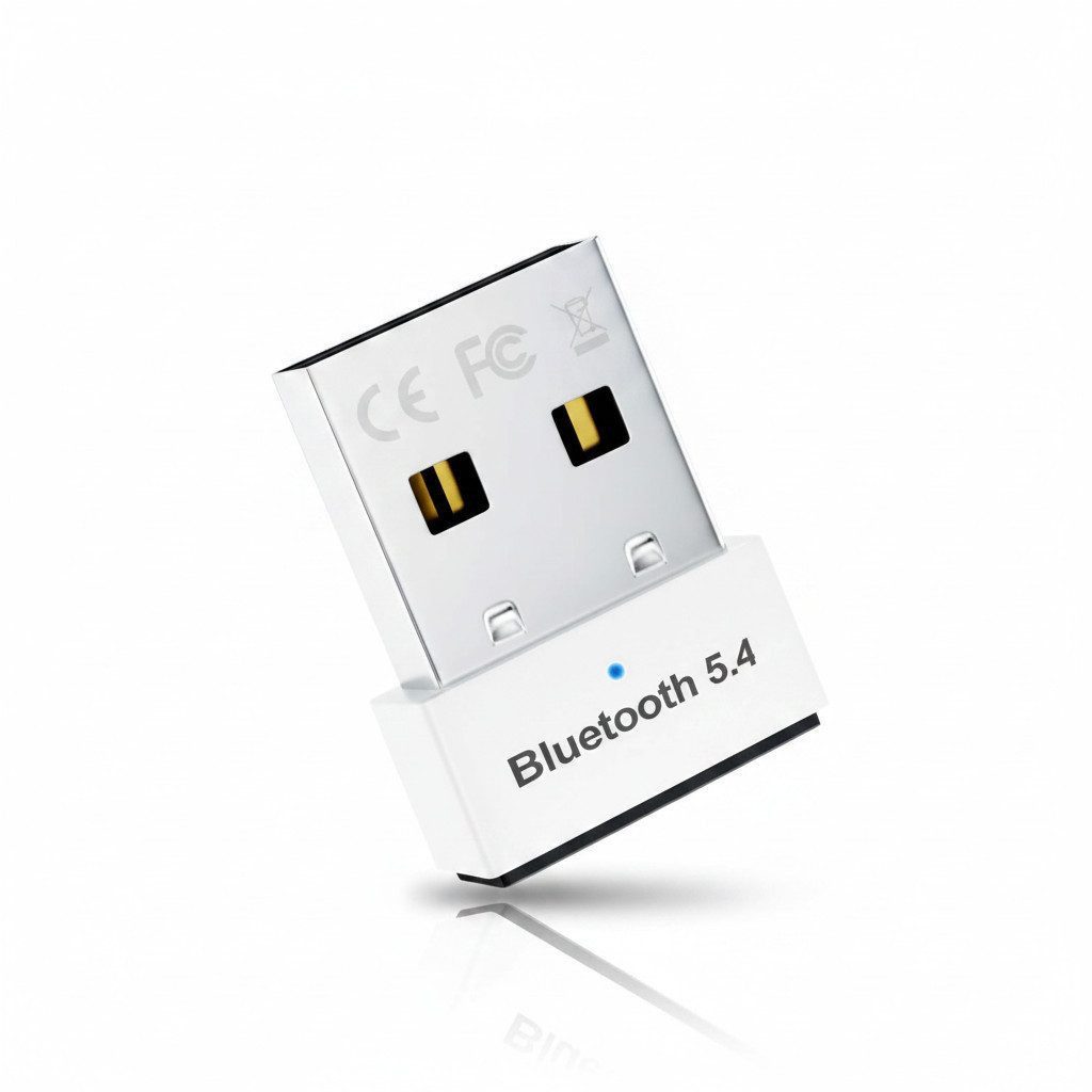 kowdom Bluetooth 5.4 USB Adapter Plug & Play für PC Windows 11/10/8.1/7 Bluetooth-Adapter USB Typ A, Bluetooth 5.4, Plug & Play, geringe Latenz, 7 Geräte, kompakt